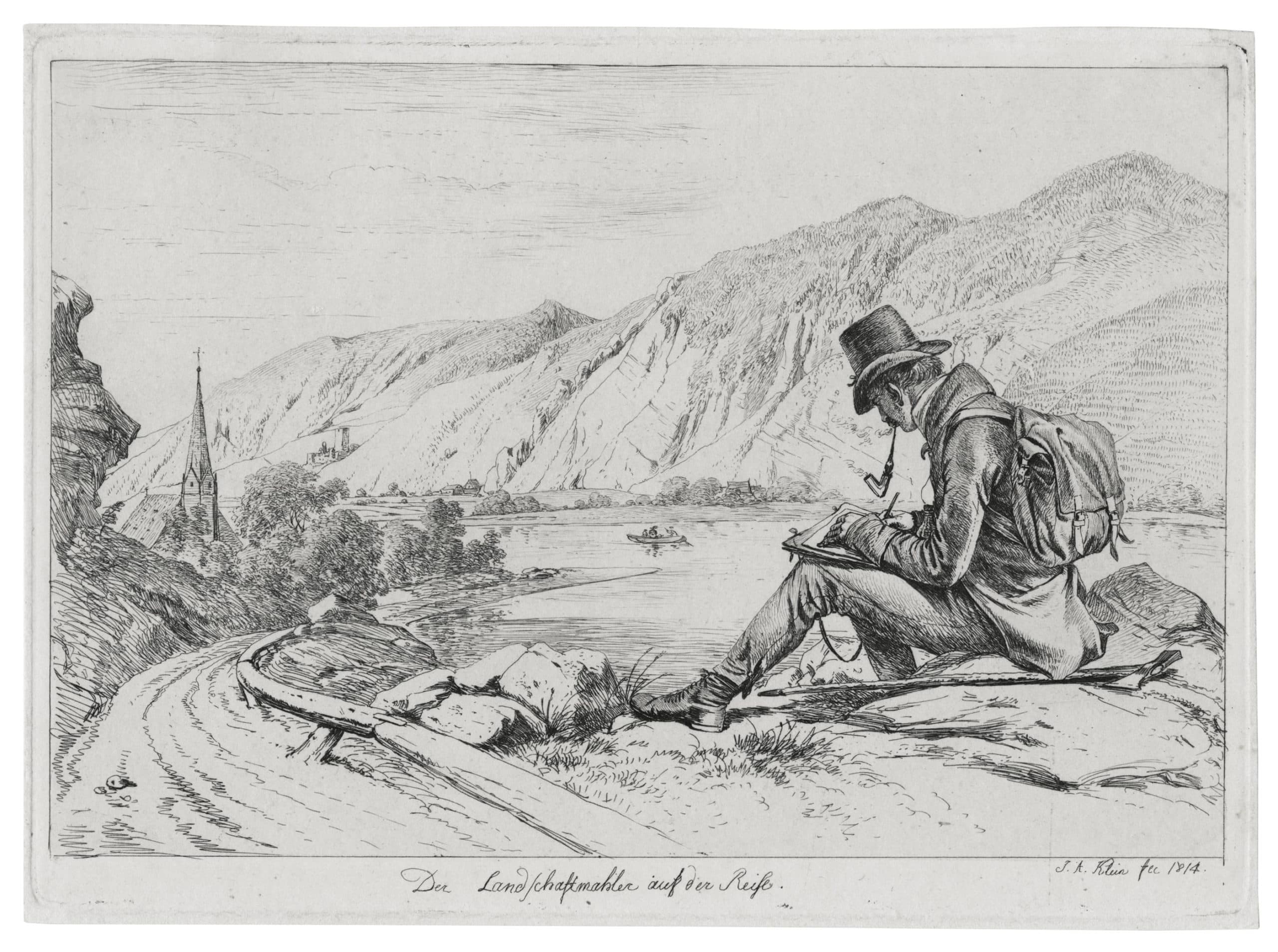 KLEIN Johann Adam — A landscape painter travelling
