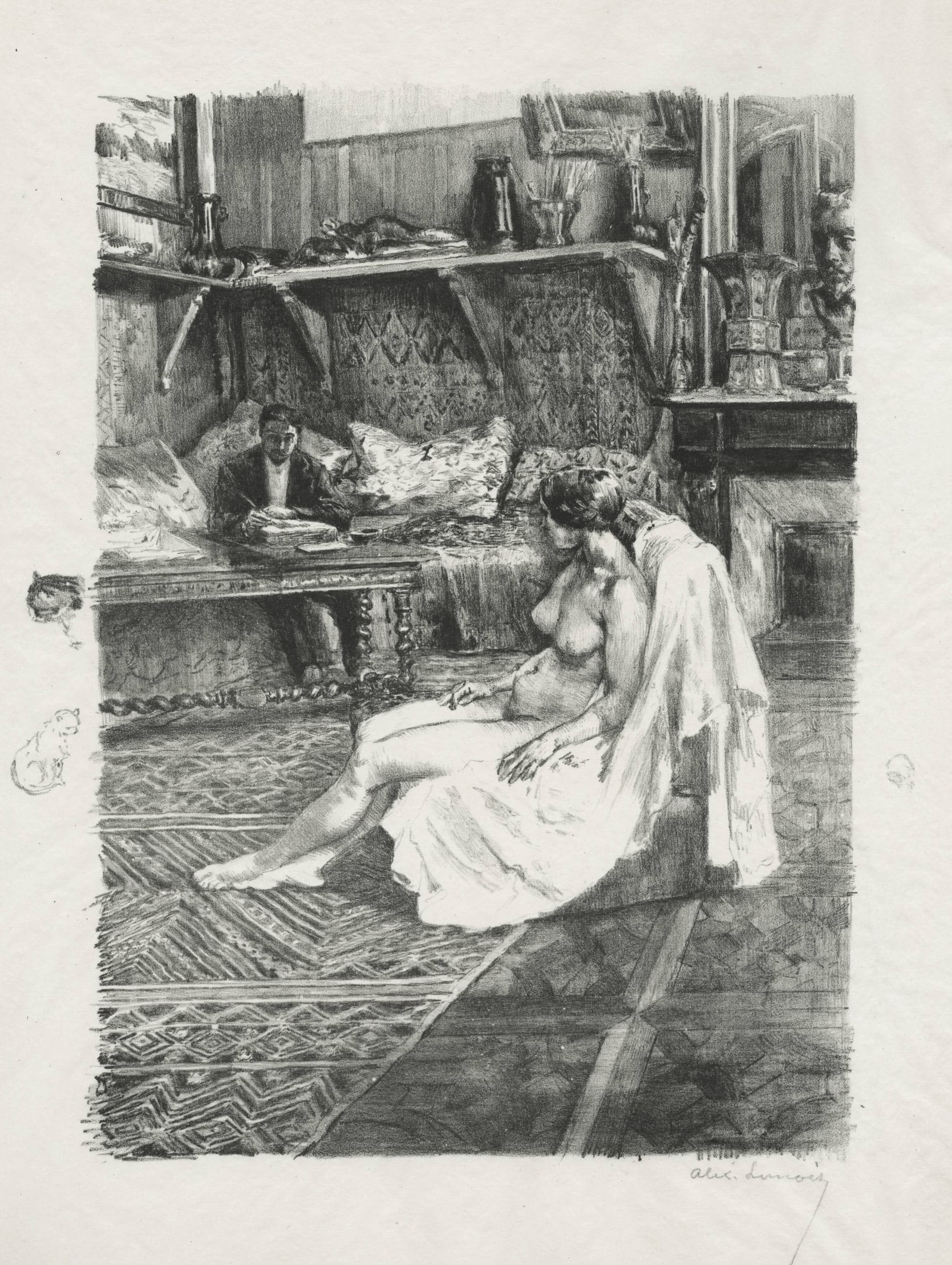 Lunois dans son atelier