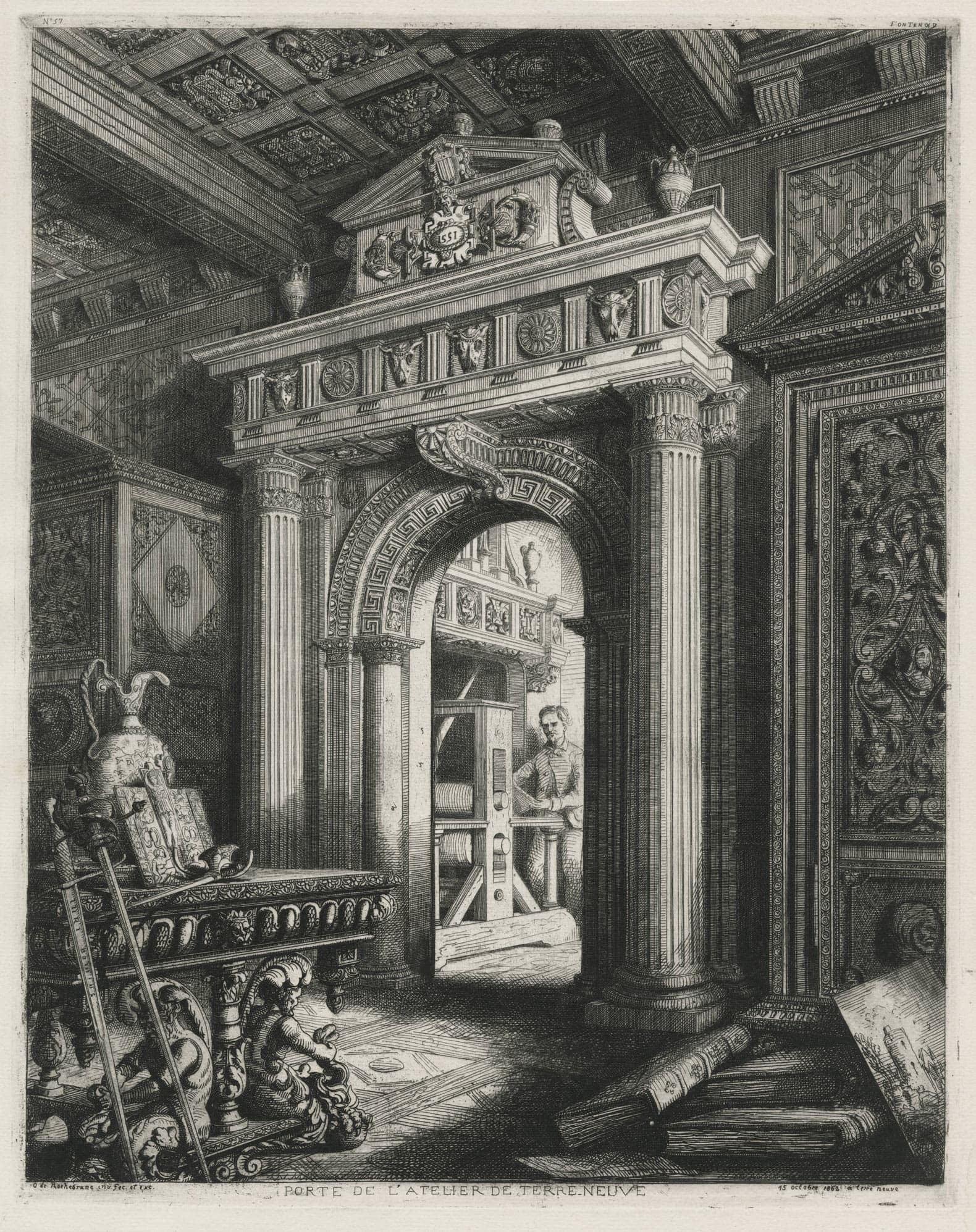 Porte de l’atelier de Terre-Neuve, 15 octobre 1862