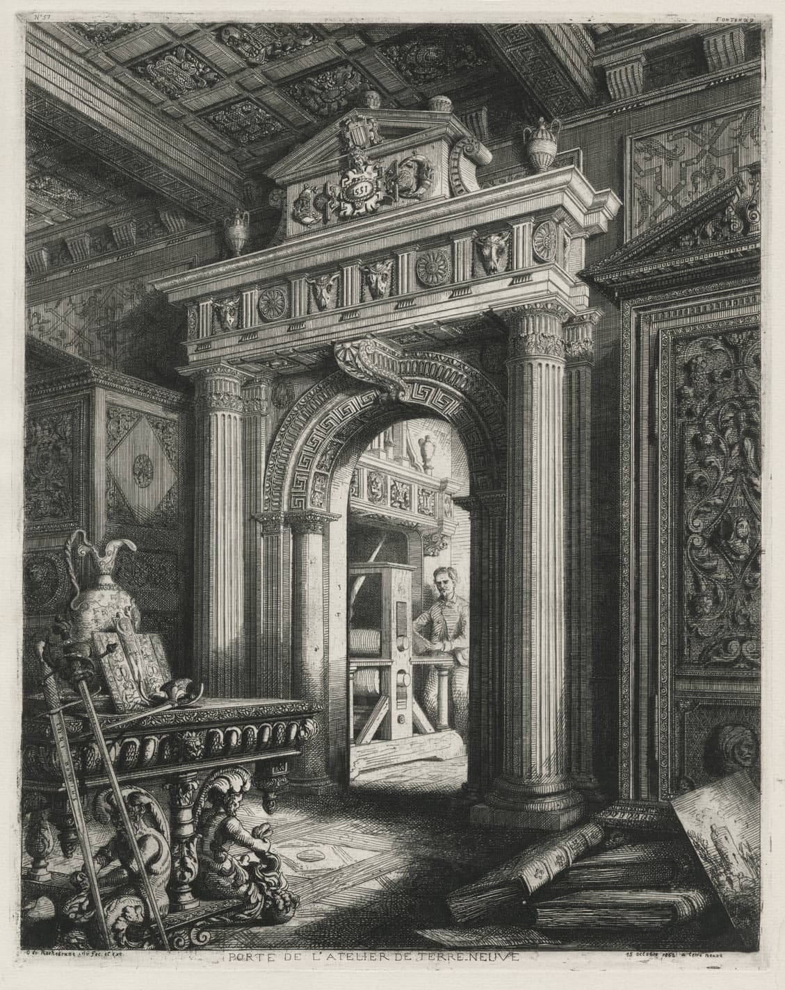 Porte de l’atelier de Terre-Neuve, 15 octobre 1862