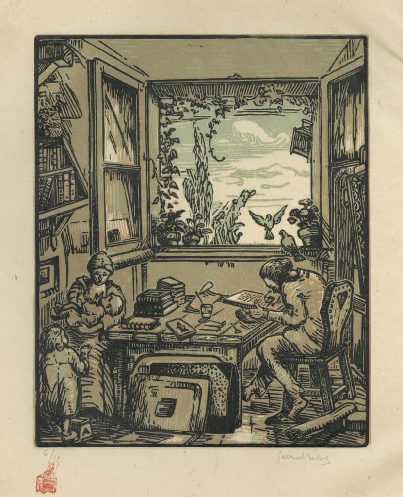 Belot – L’artiste travaillant dans son atelier