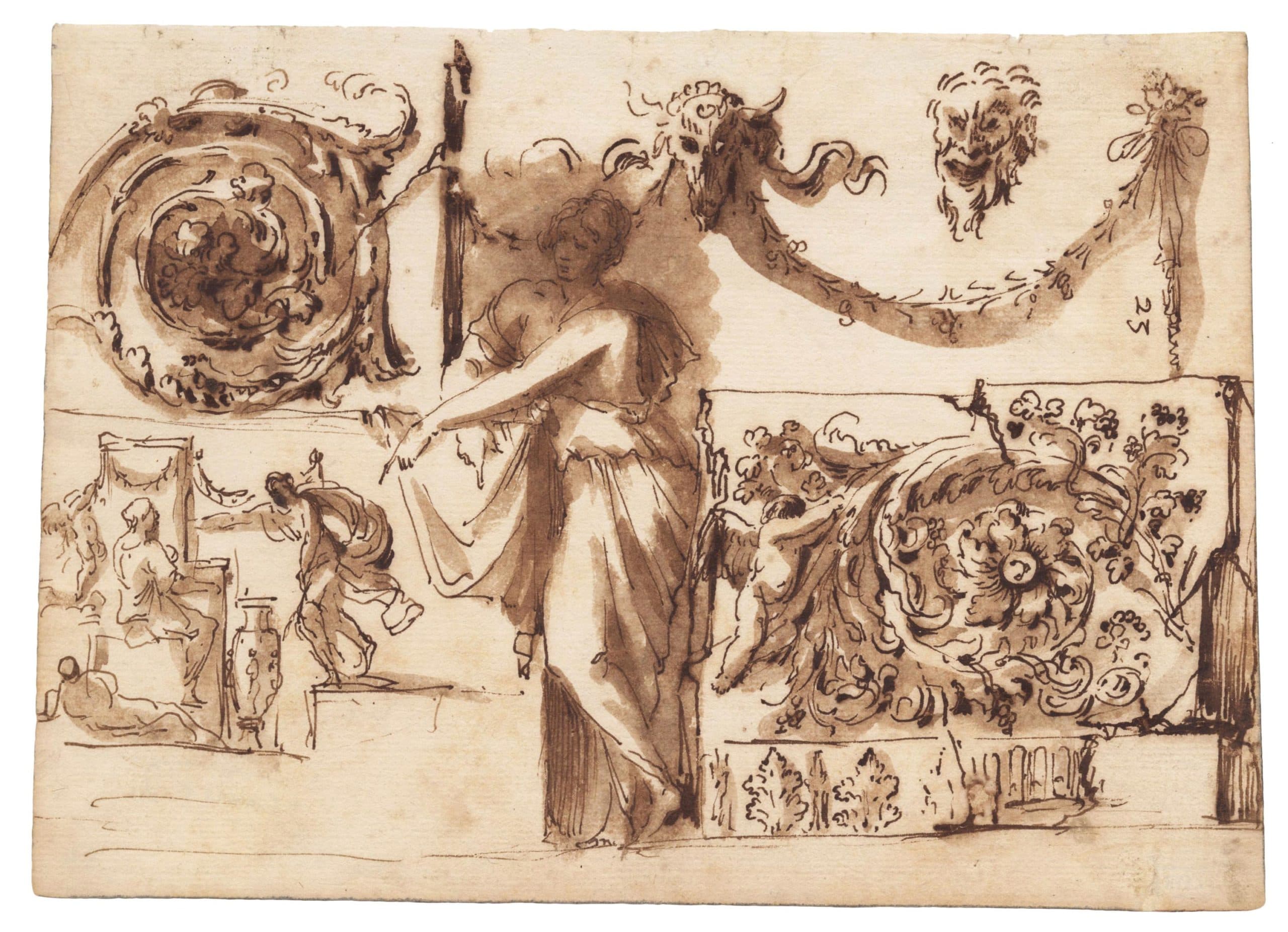 Fragments de frises, festons et figures