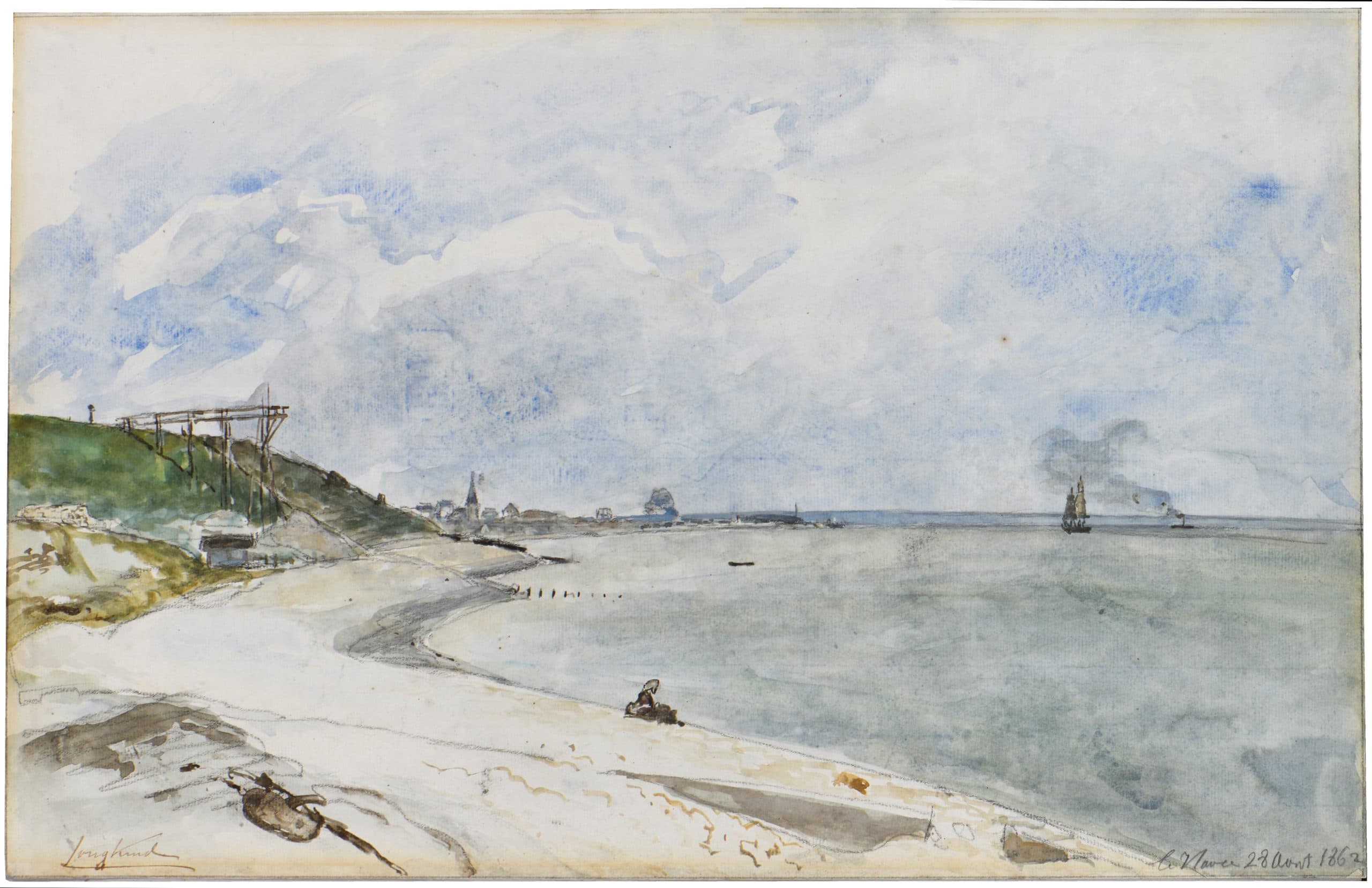 JONGKIND Johan Barthold — View from the beach of le Havre