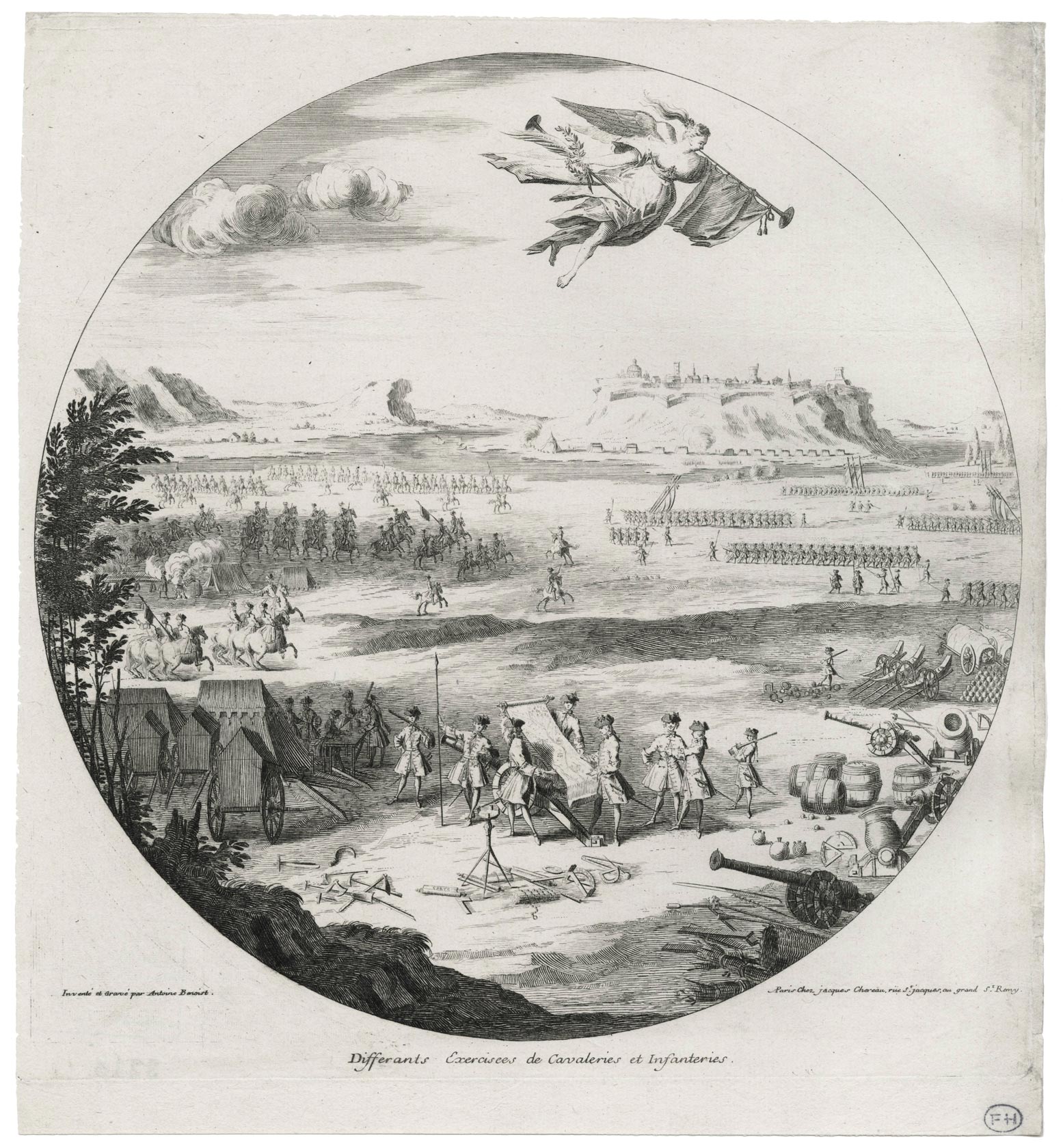 Different exercises of Cavalry and Infantry