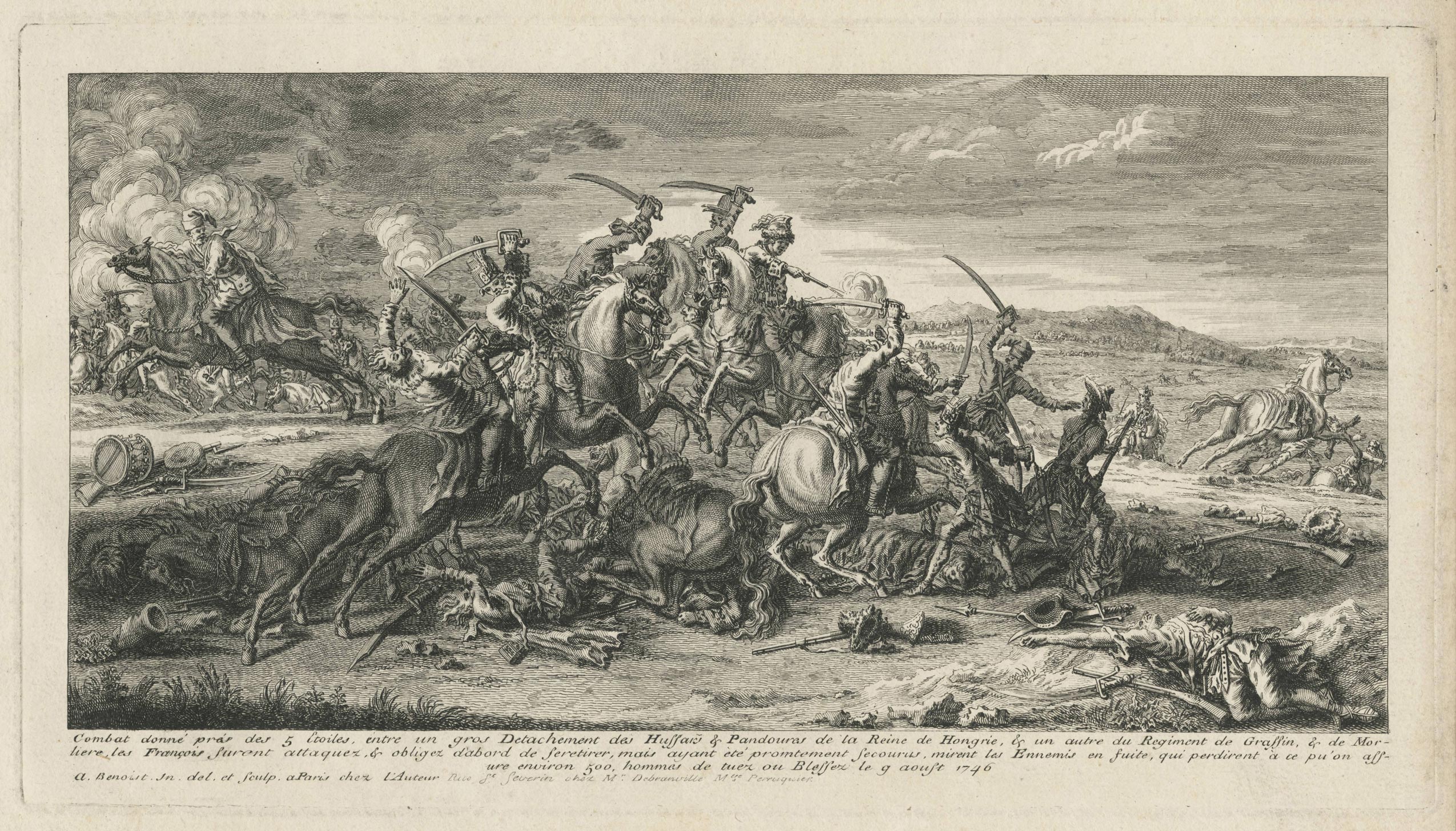 Combat donné près des 5 Etoiles le 9 août 1746