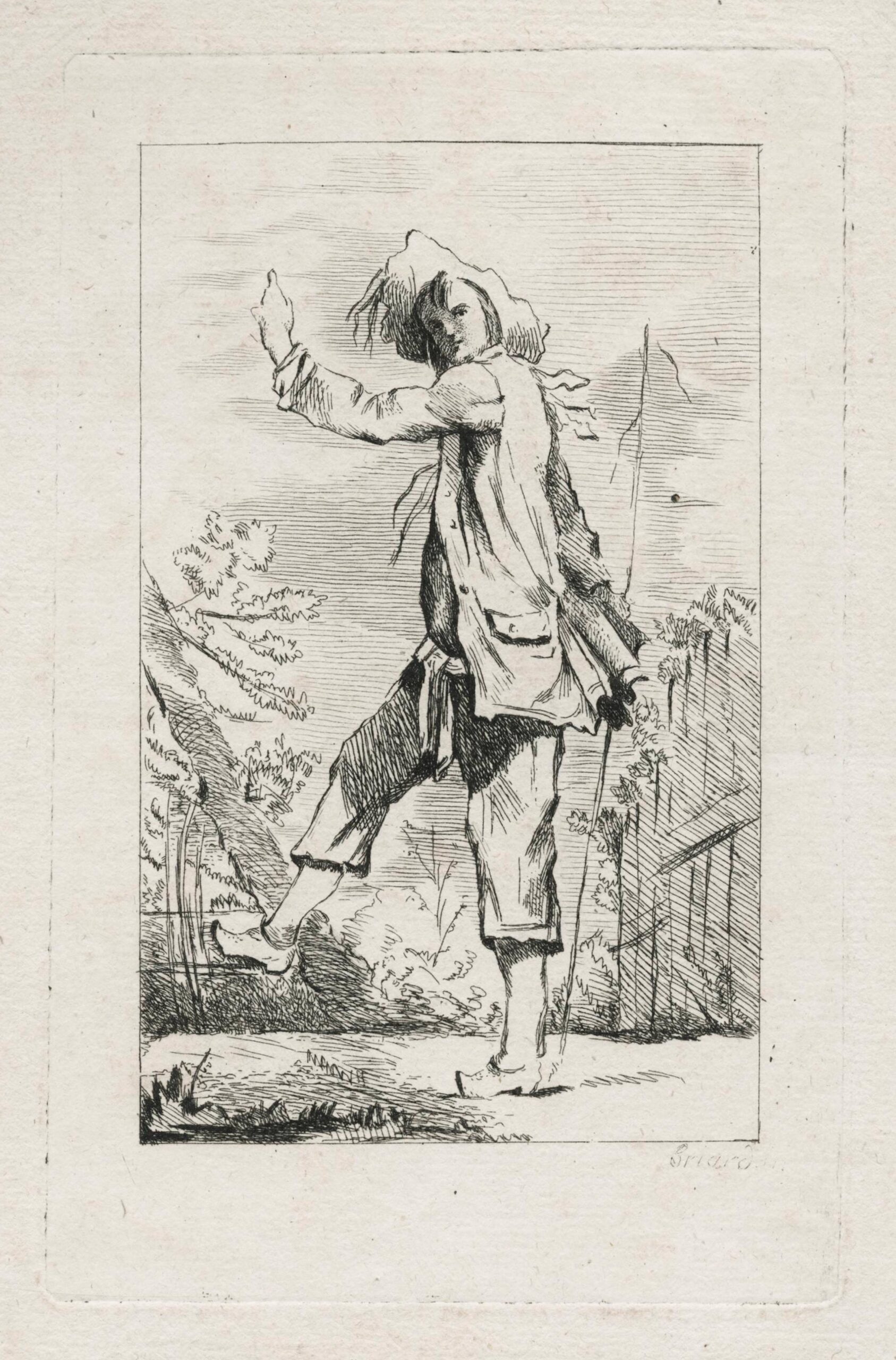 Jeune homme en sabots (Savoyard ?)