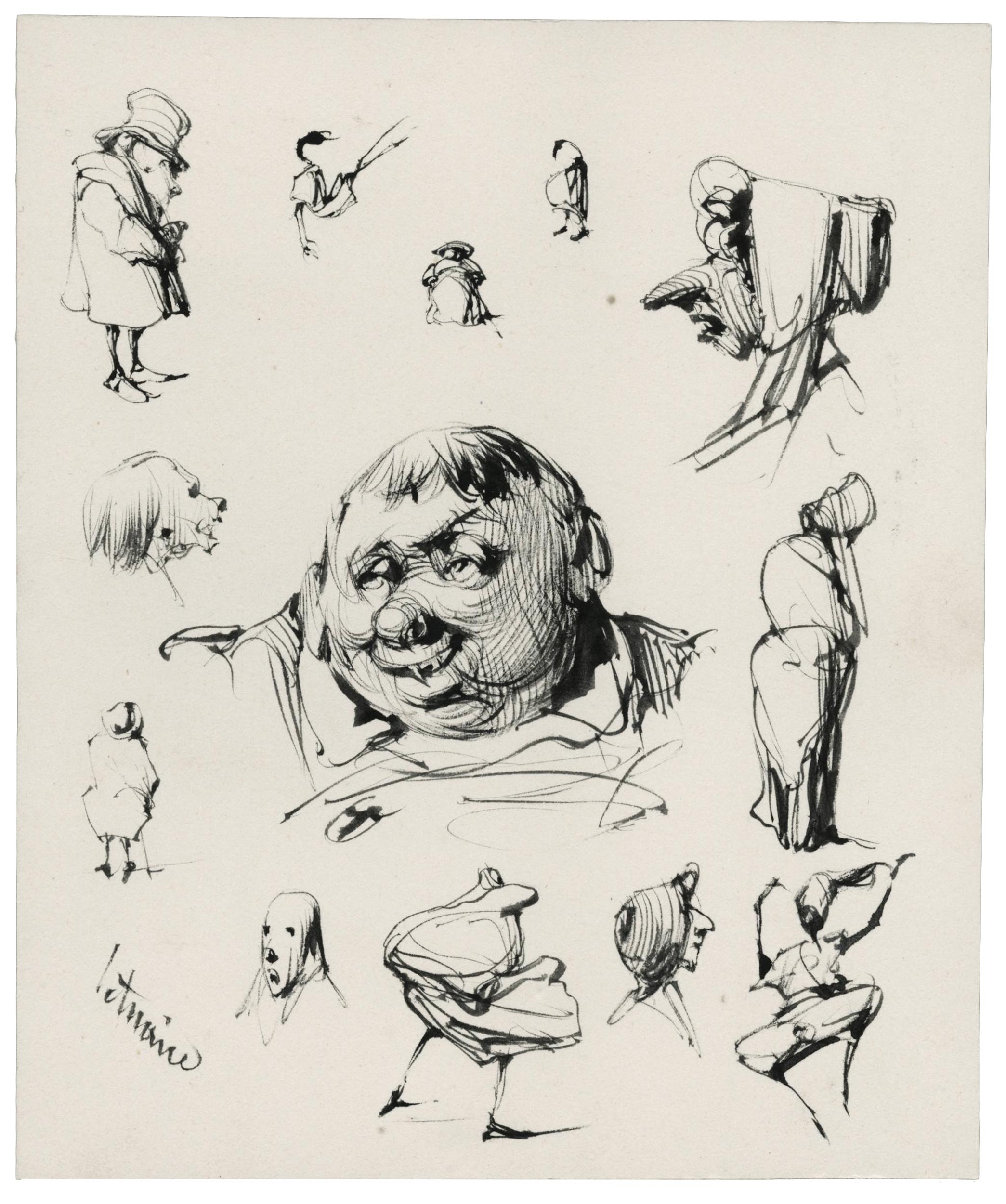 Études de personnages burlesques