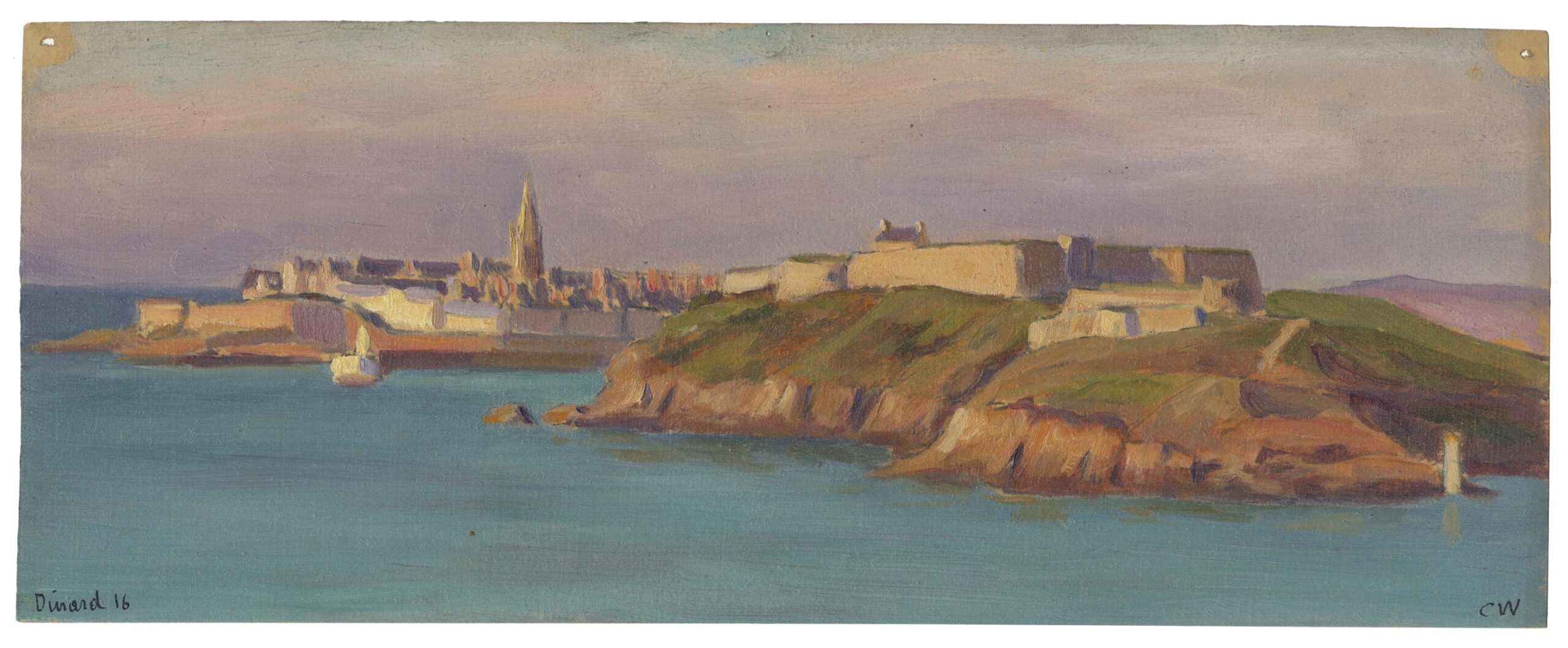 Vue de Saint-Malo et du fort de la cité d'Aleth