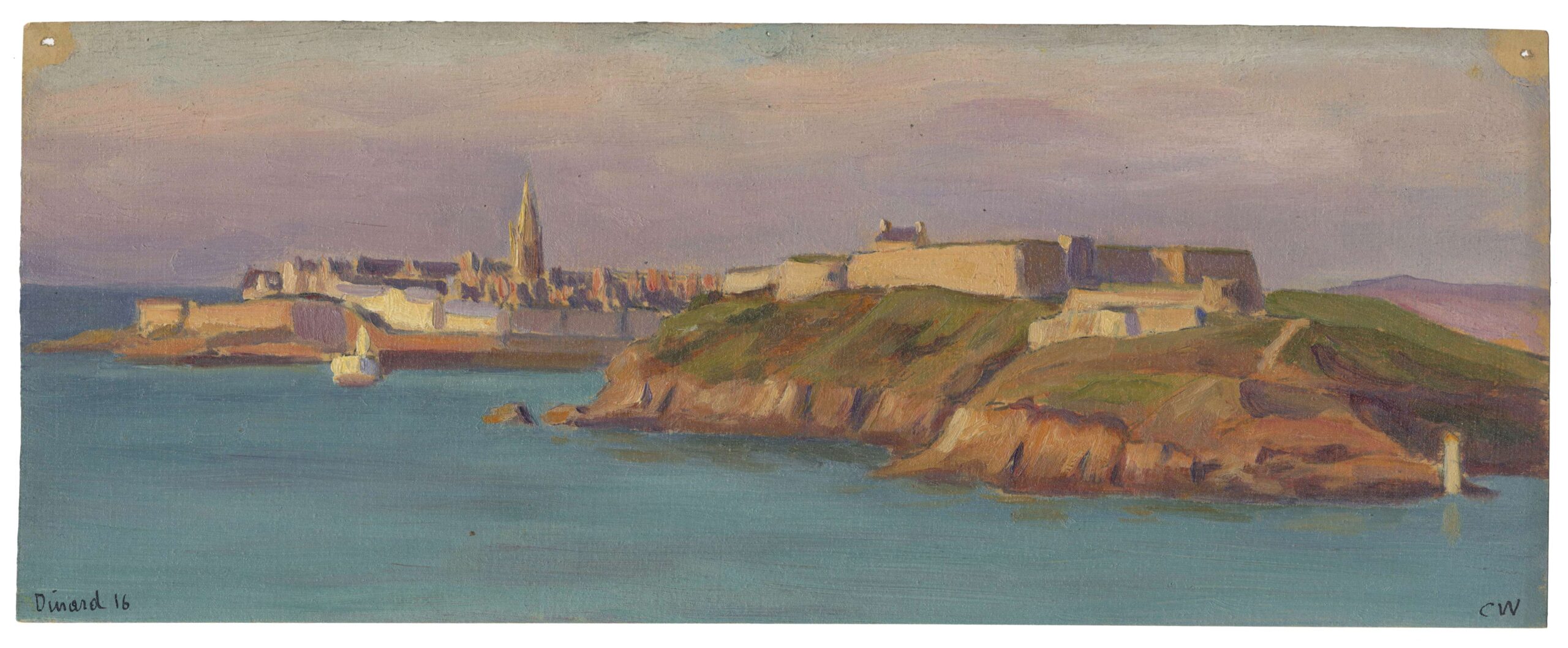 Vue de Saint-Malo et du fort de la cité d'Aleth