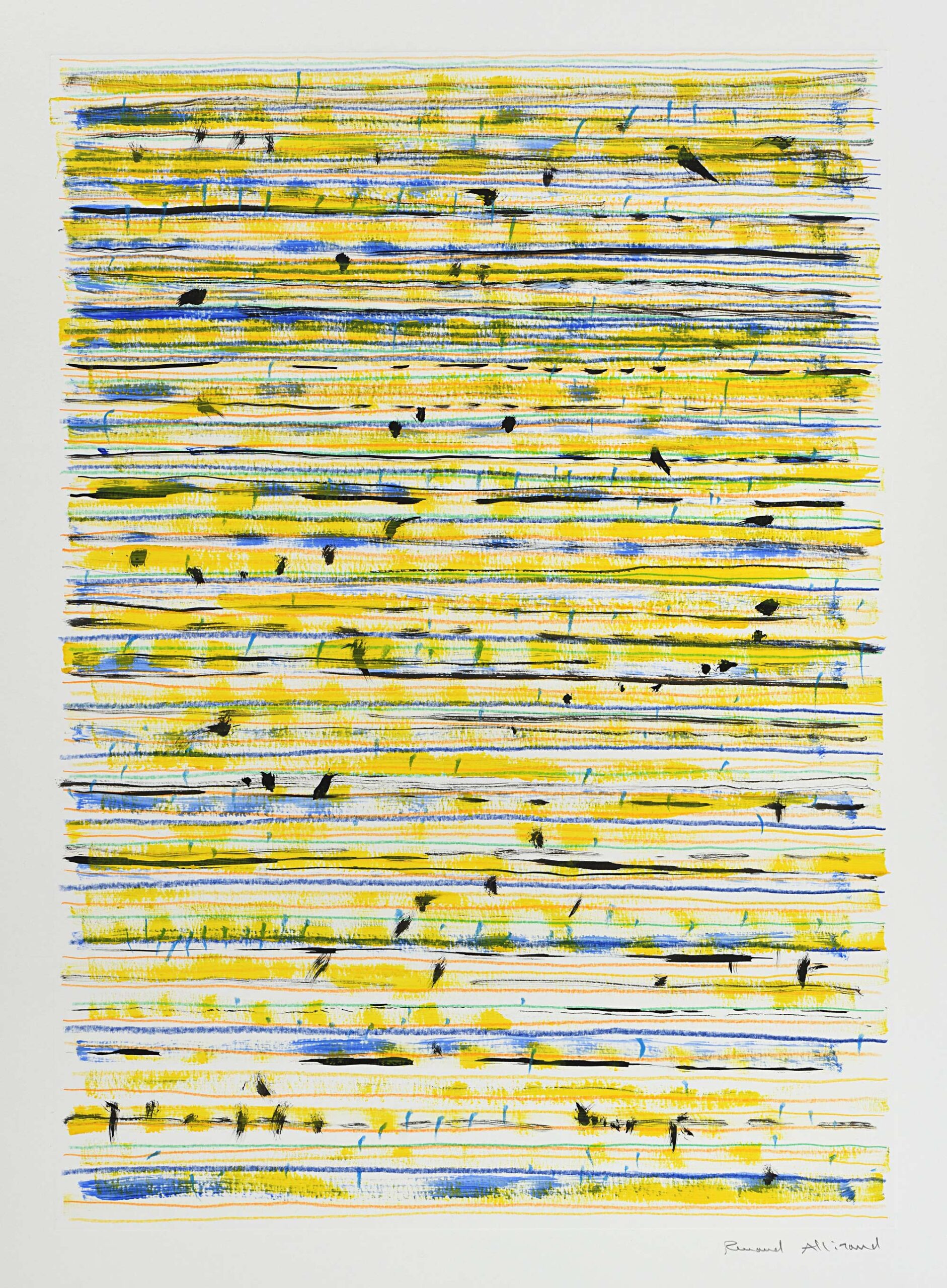 Sans titre (composition à dominante jaune et bleue)