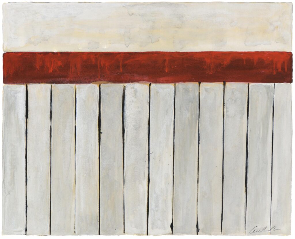 Aussedat – Sans titre (composition en rouge, gris et noir)