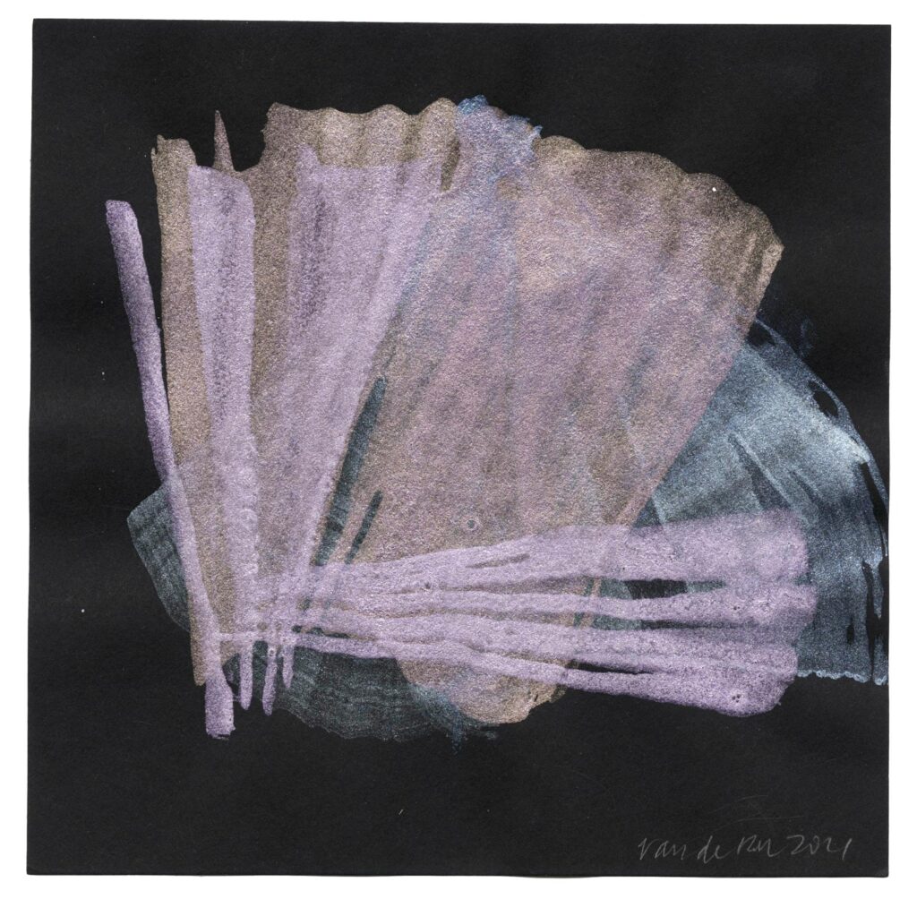 Roer – Sans titre (composition en bleu, violet et cuivre)