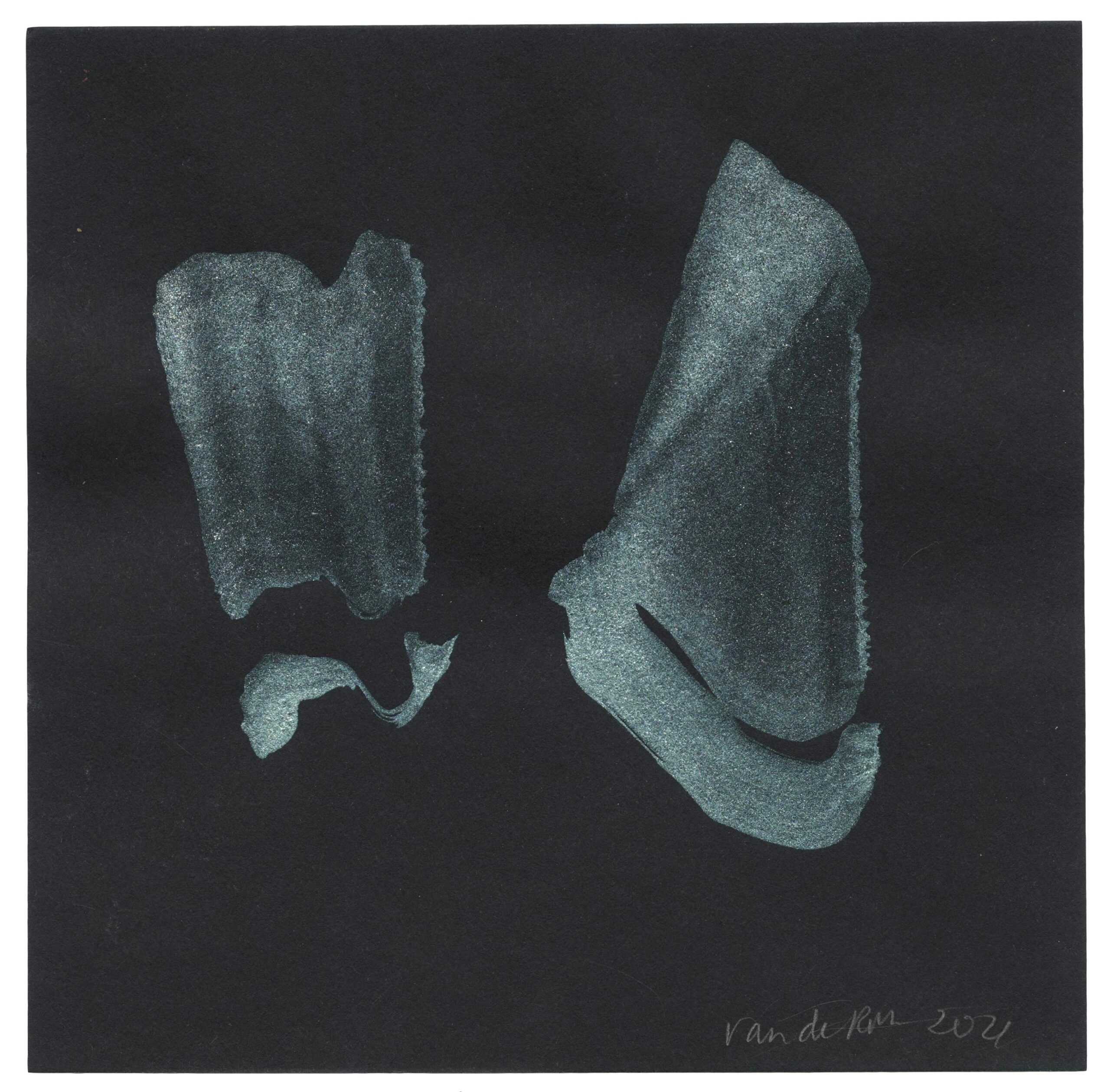 ROER Michèle van de — Sans titre (composition en vert)