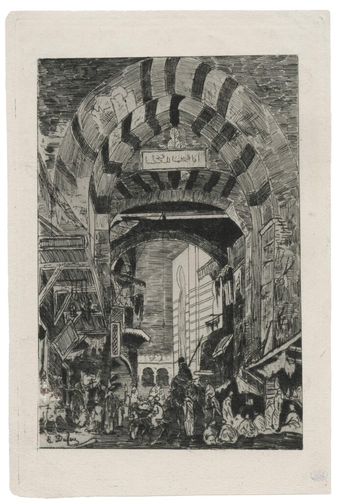 Dufeu – Grand portail et rue du Caire (porte de Zuweila?)