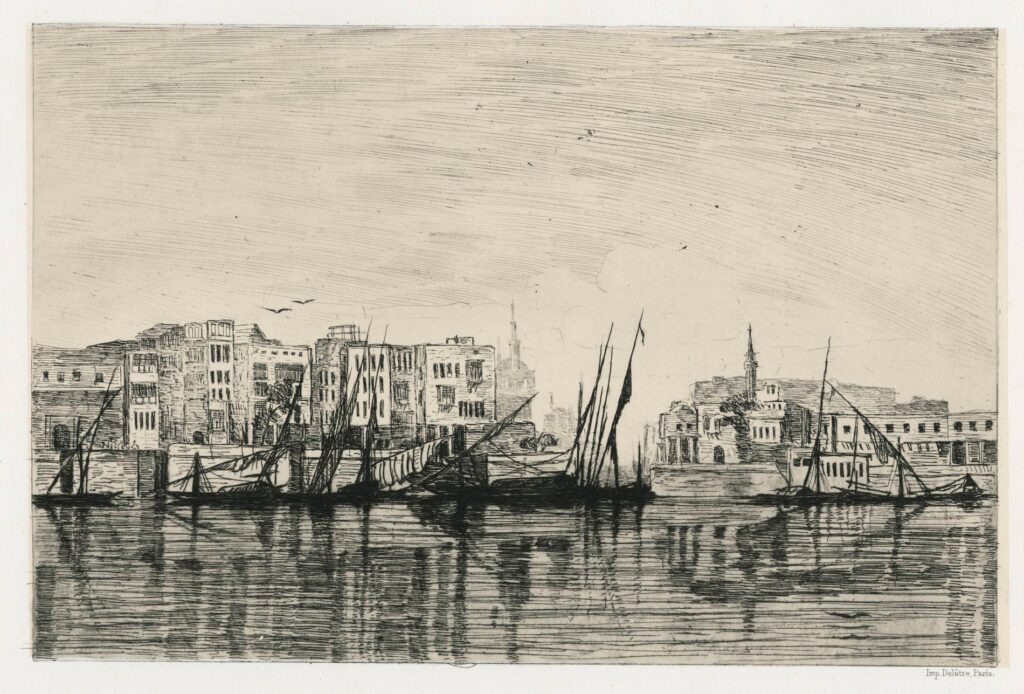 Dufeu – Une vue du port de Boulac