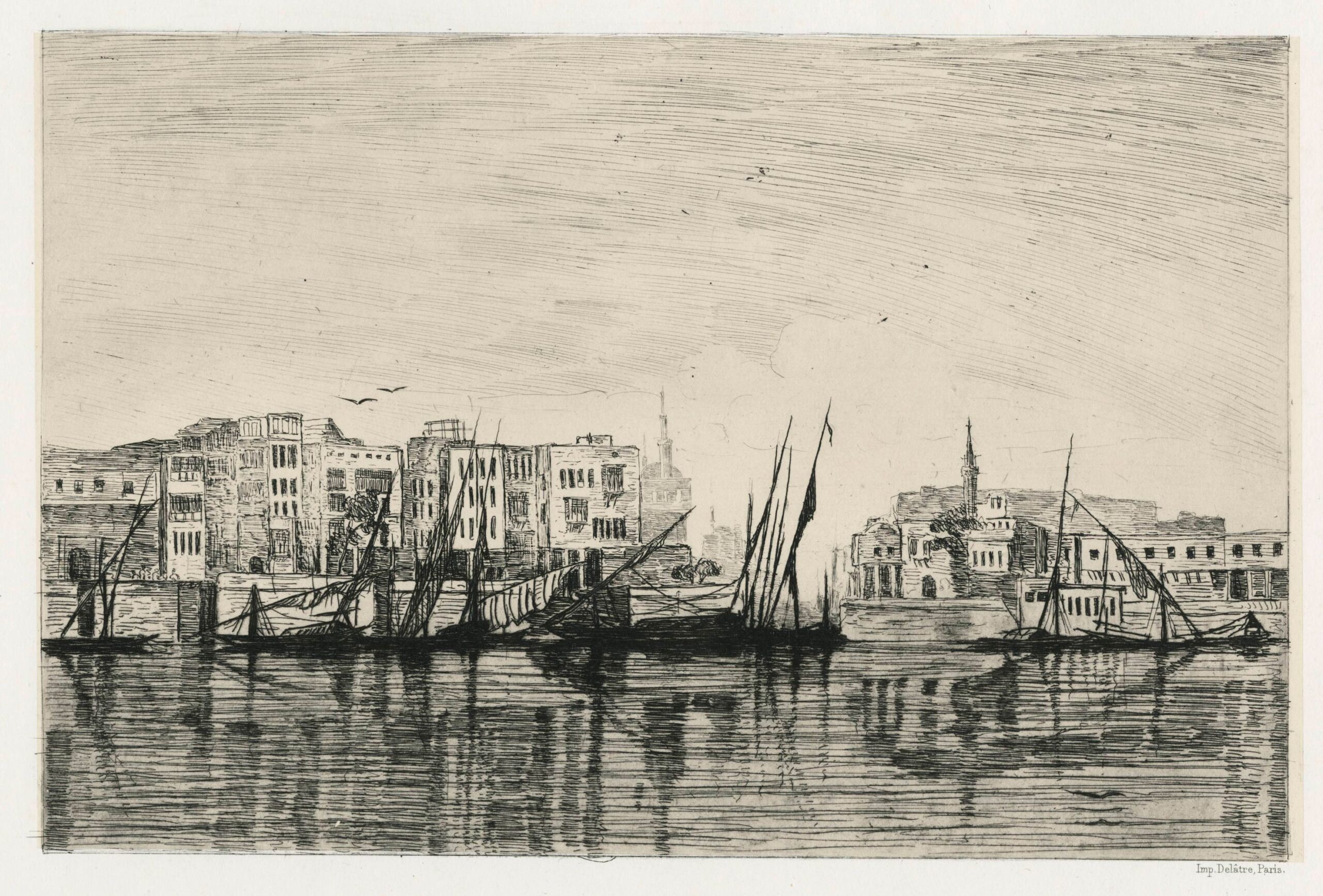 Une vue du port de Boulac