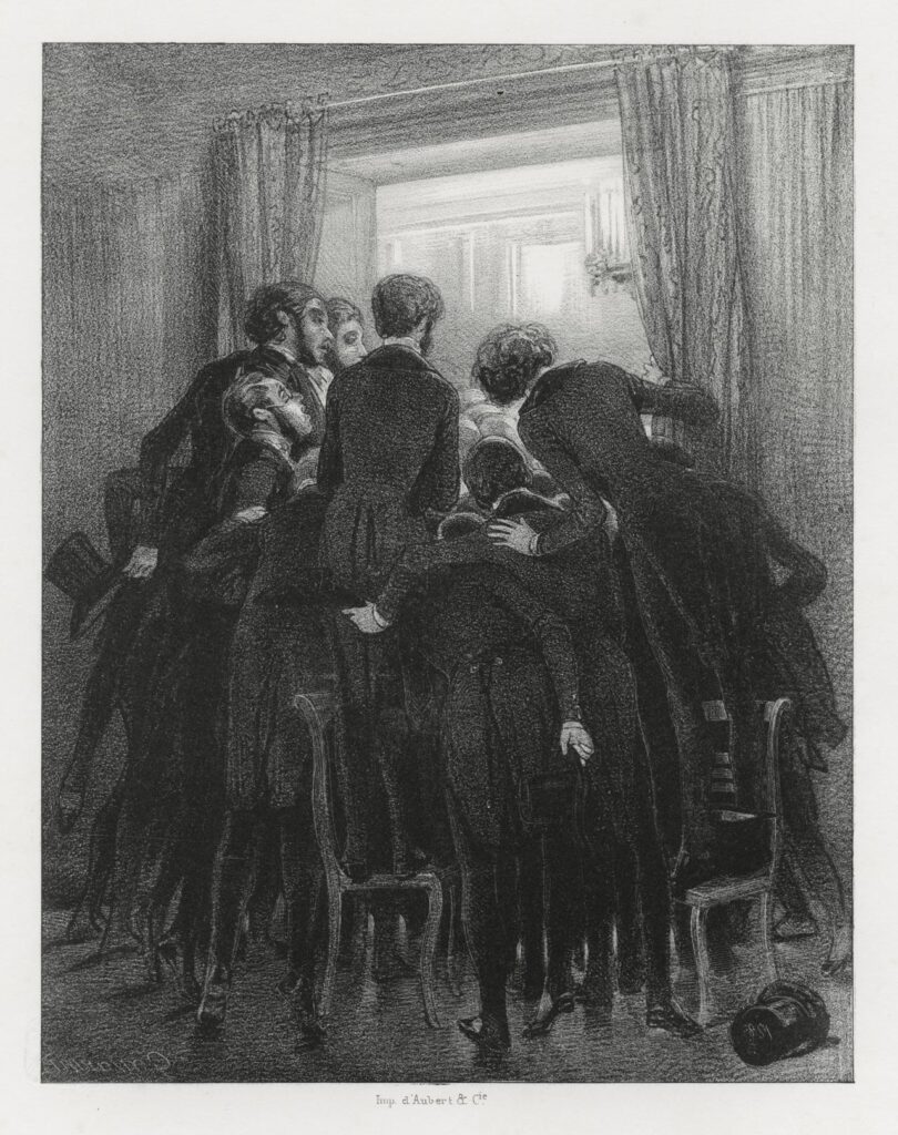 Gavarni – Voyage pittoresque autour d’une femme à la mode. Elle est au bal