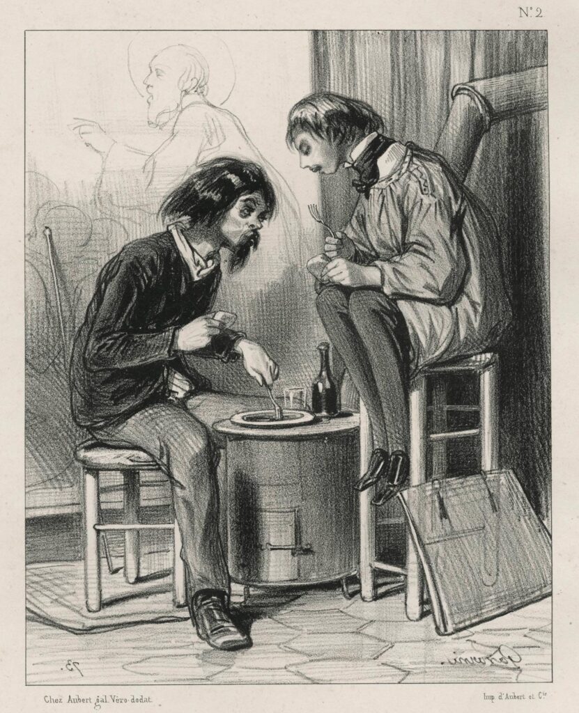 Gavarni – Vois-tu camarade, voilà comme tu trouveras toujours les vrais Artistes…