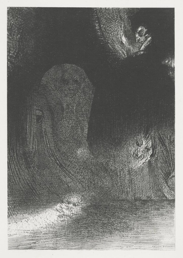 Redon – …, J’ai quelques fois aperçu dans le ciel comme des formes d’esprits