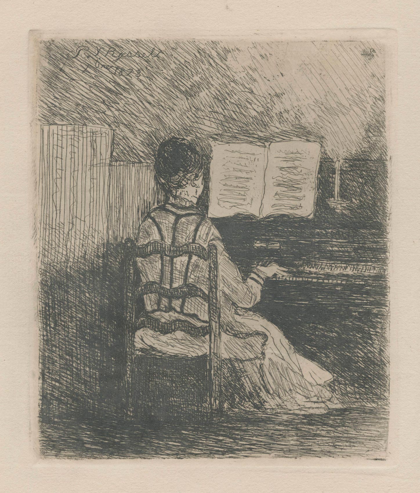 Blanche Gachet at the piano