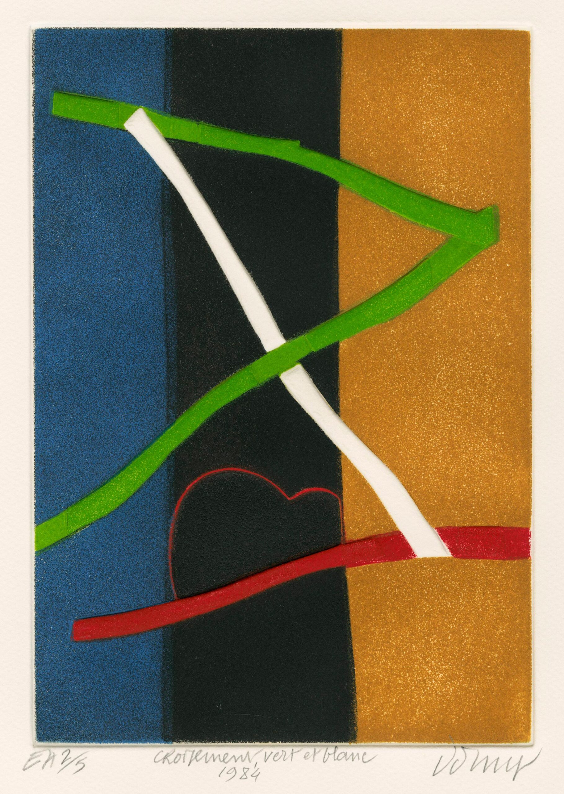 Crossing, green and white