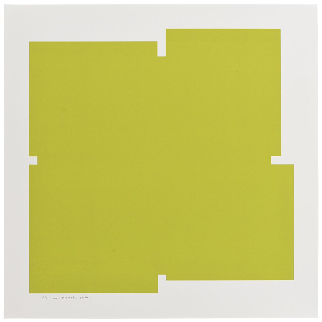 Popet – Sans titre (composition en vert en blanc)