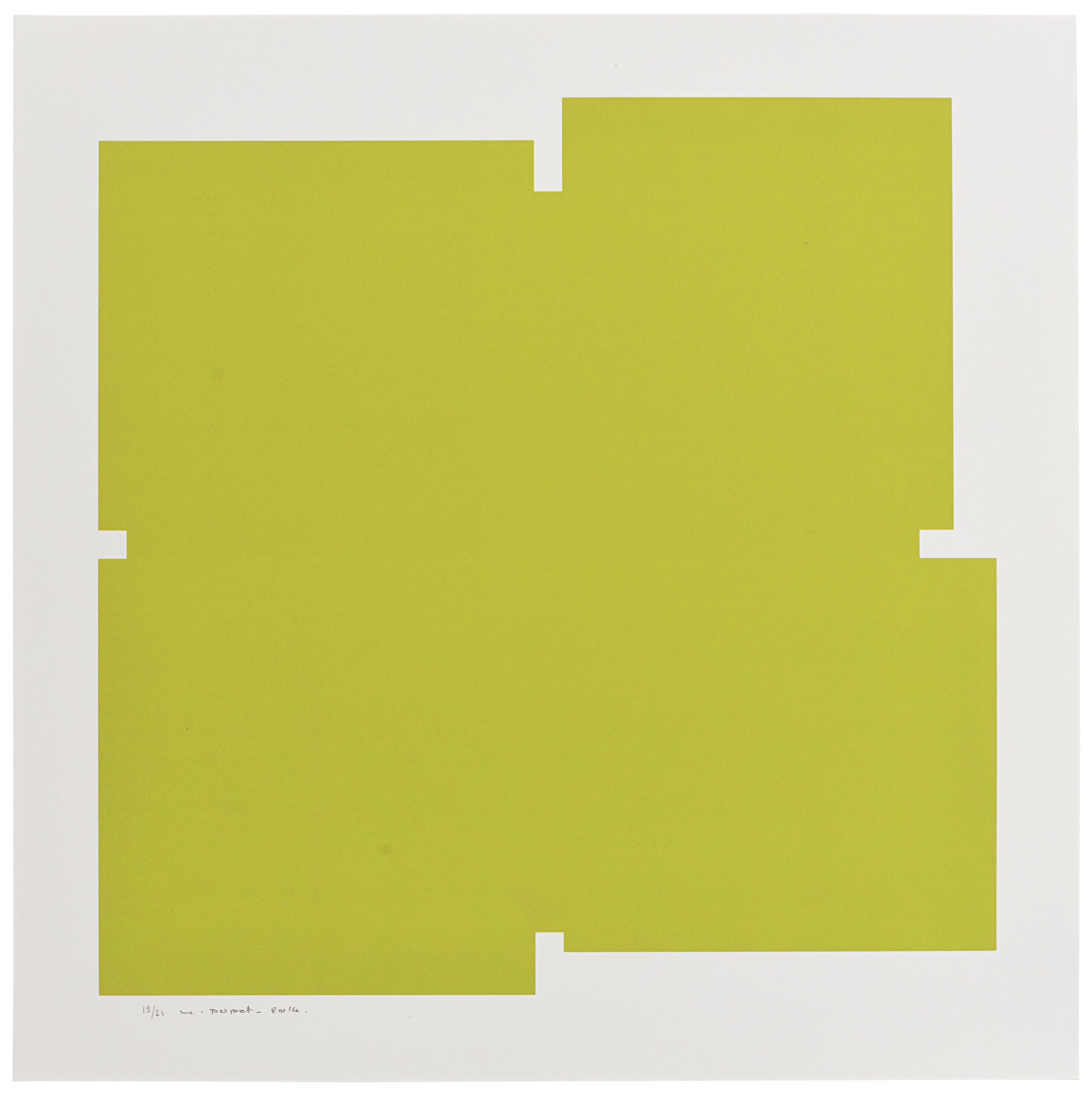 Sans titre (composition en vert en blanc)