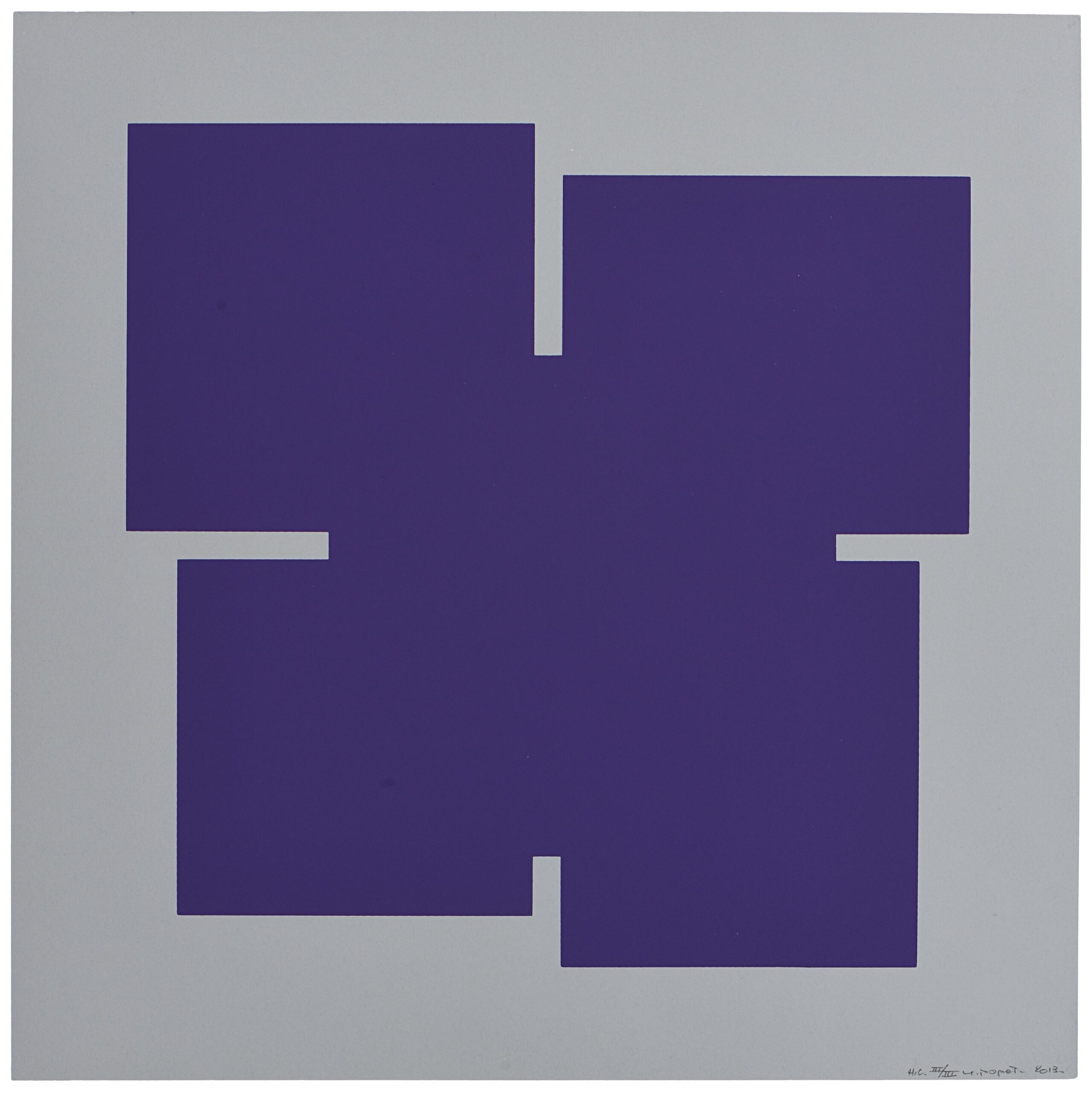 Untitled (purple and grey composition)