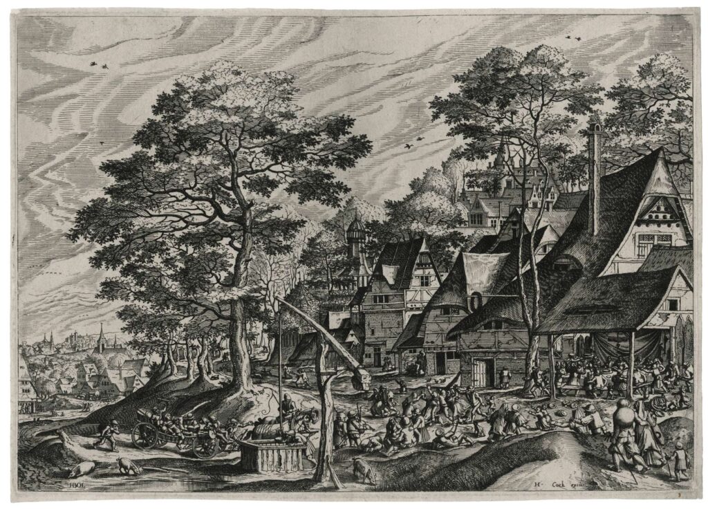 Doetecum – Fête païenne dans un village, un puits au premier plan