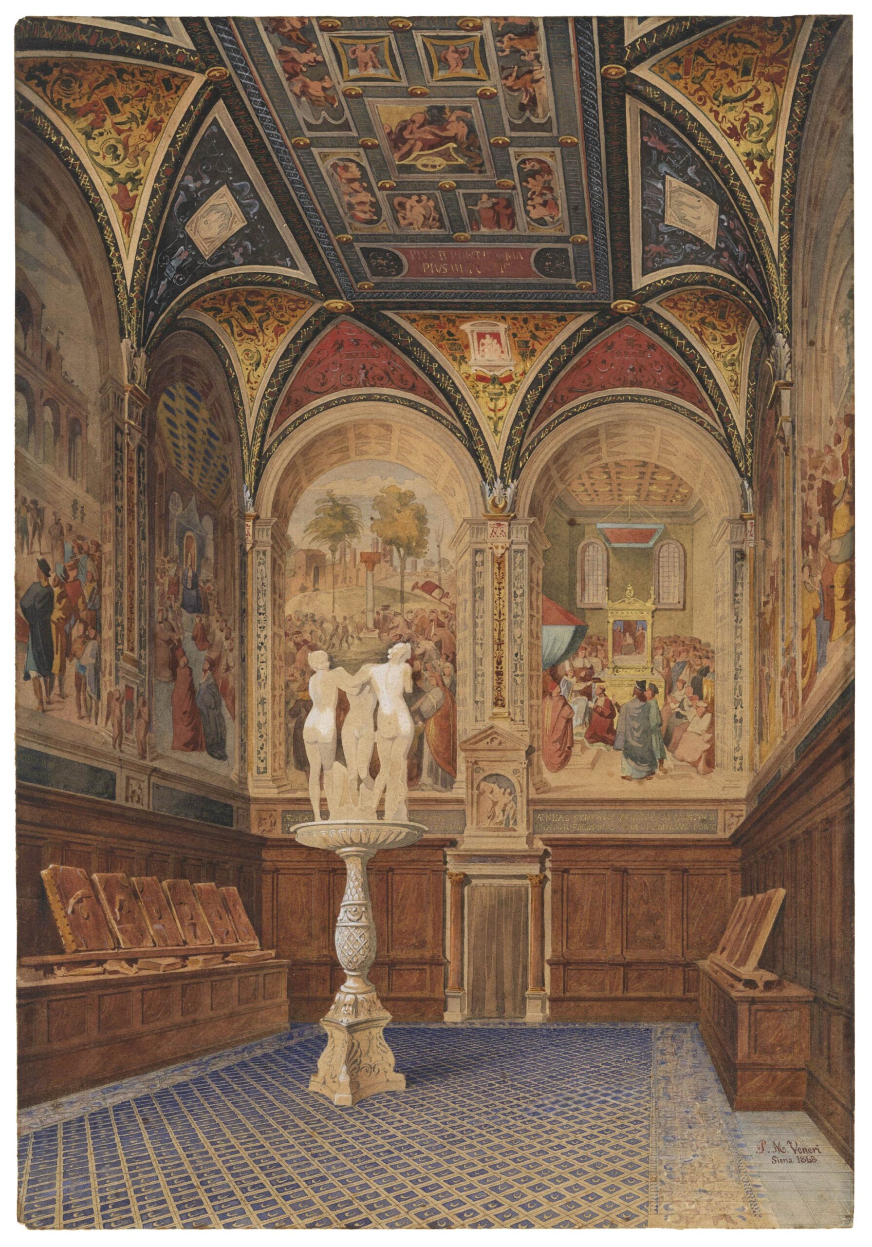 La Libreria Piccolomini, dans la cathédrale Notre-Dame de Sienne