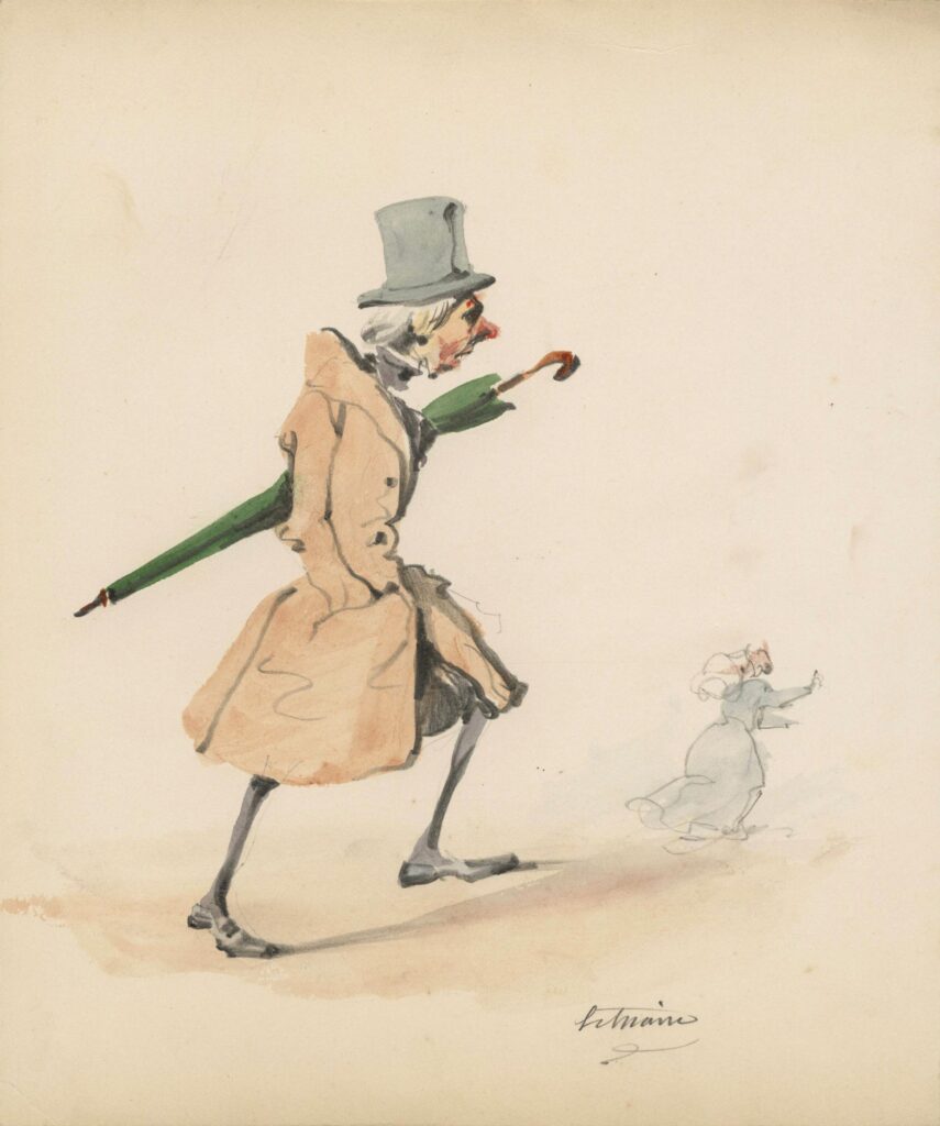 Letuaire – Homme au parapluie vert