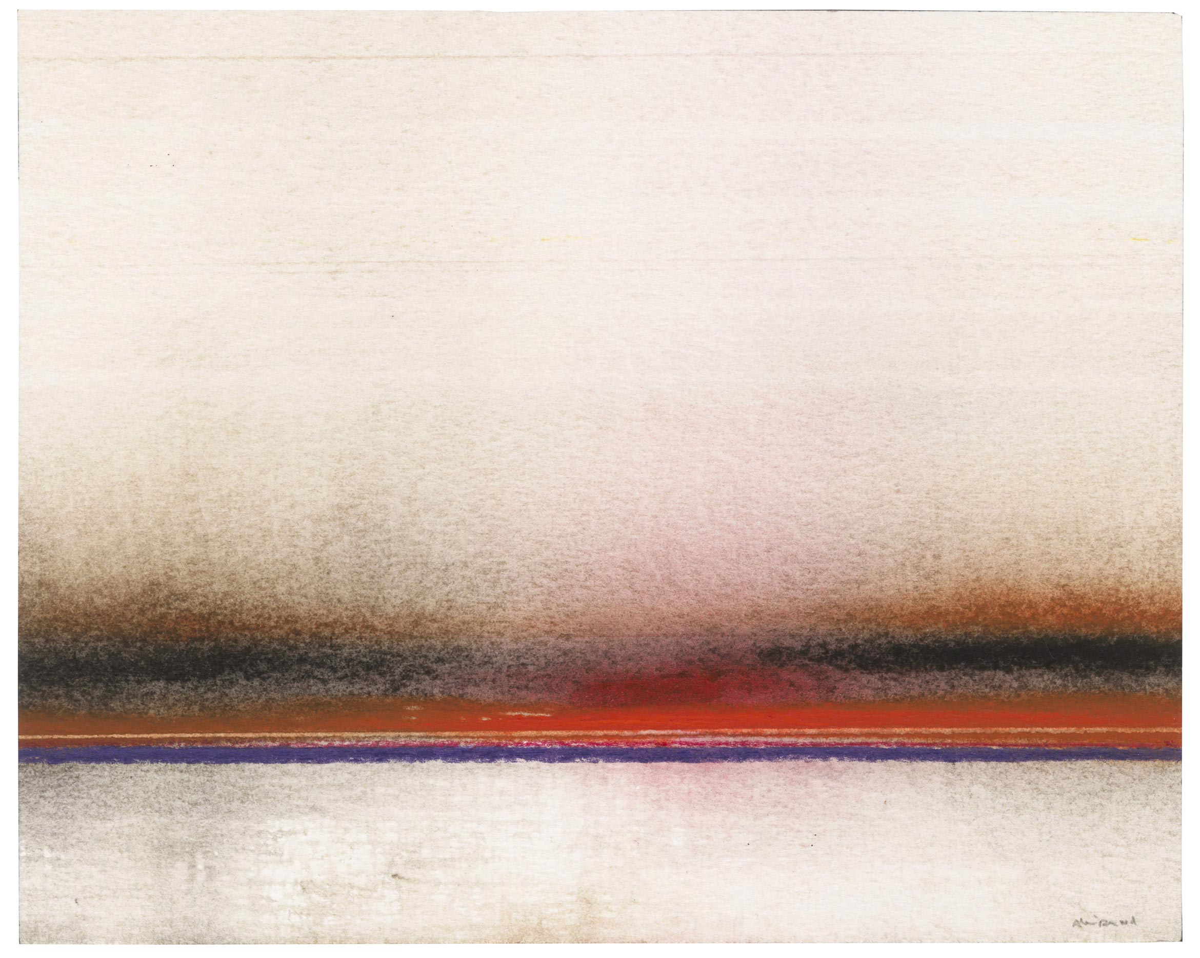 Untitled (brown, black, orange, pink and purple composition)