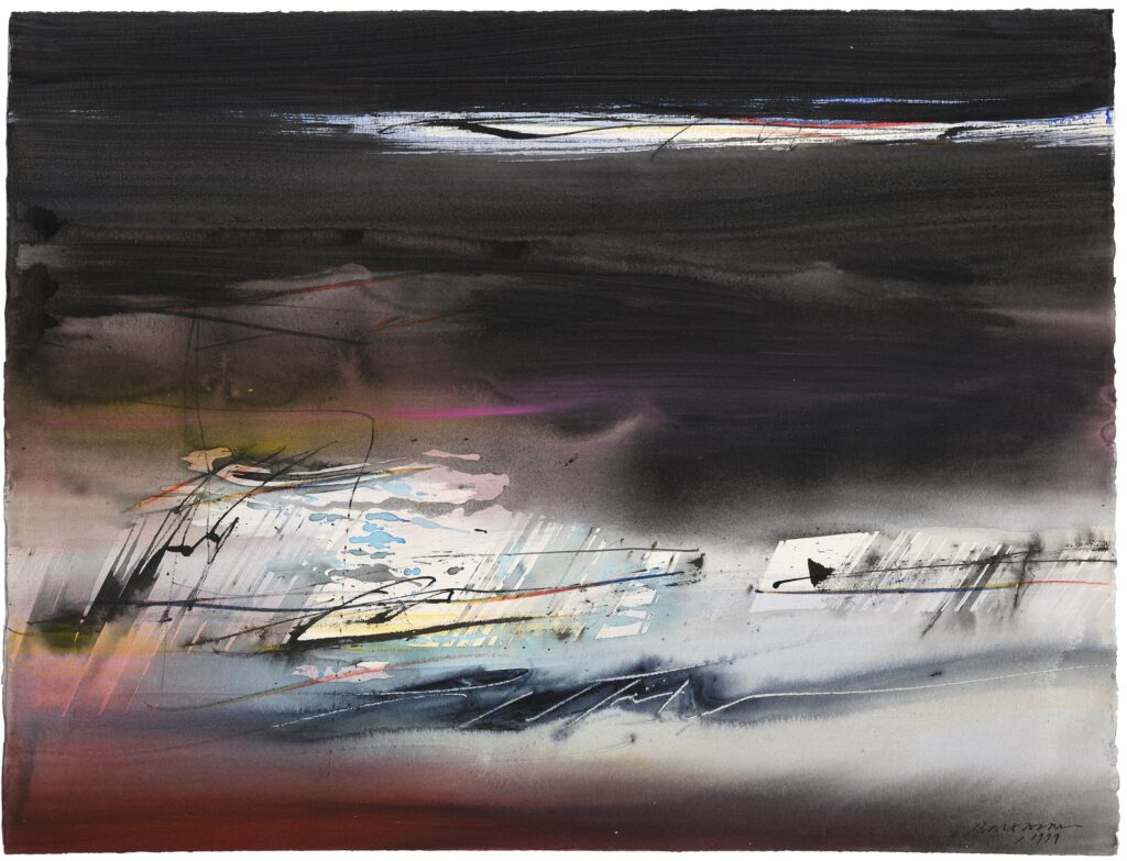 Baltazar – Sans titre (composition en noir, rose, bleu et jaune)