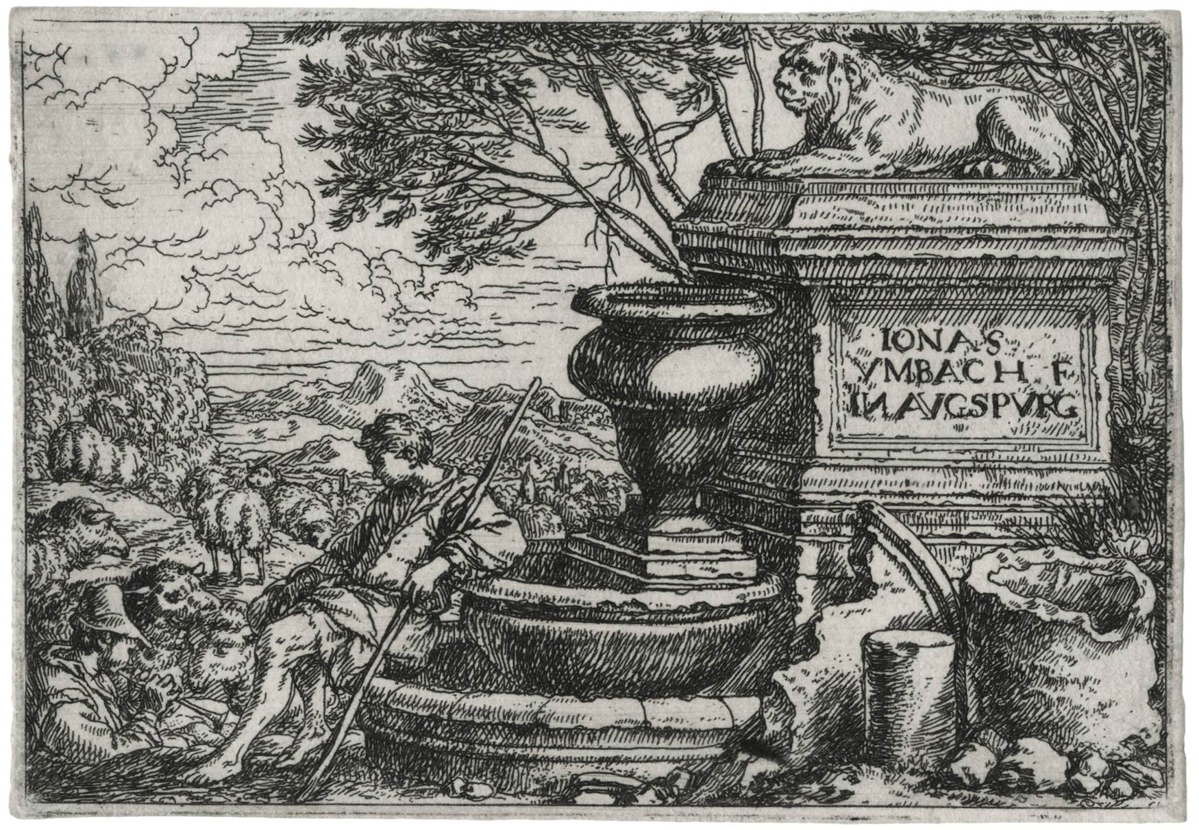 Landscape with ruins