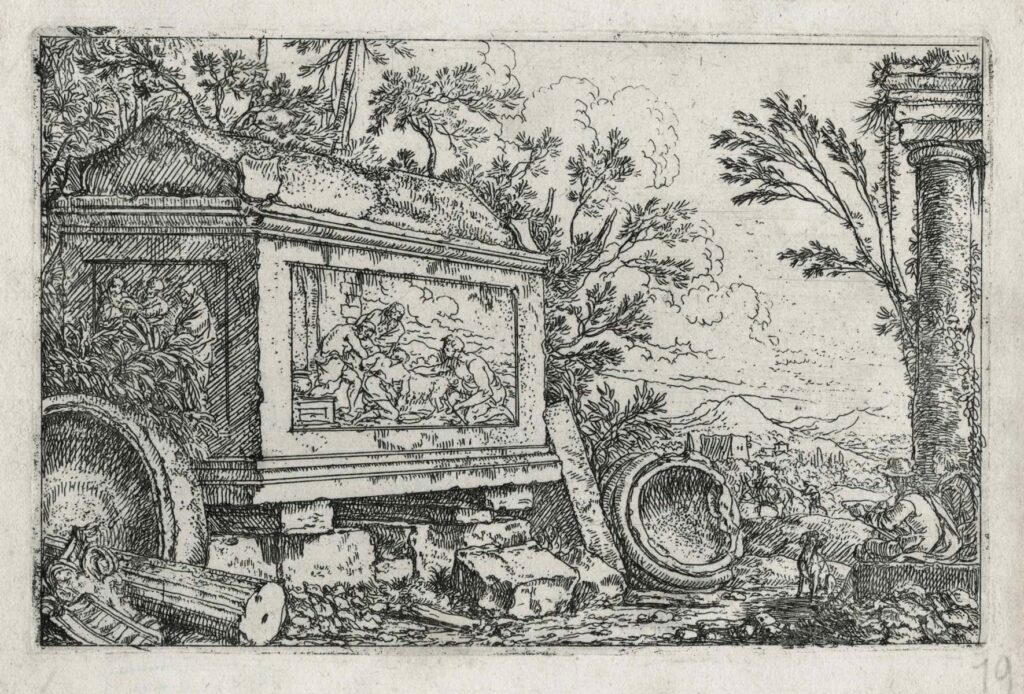 Umbach – Deux artistes dessinant un sarcophage antique