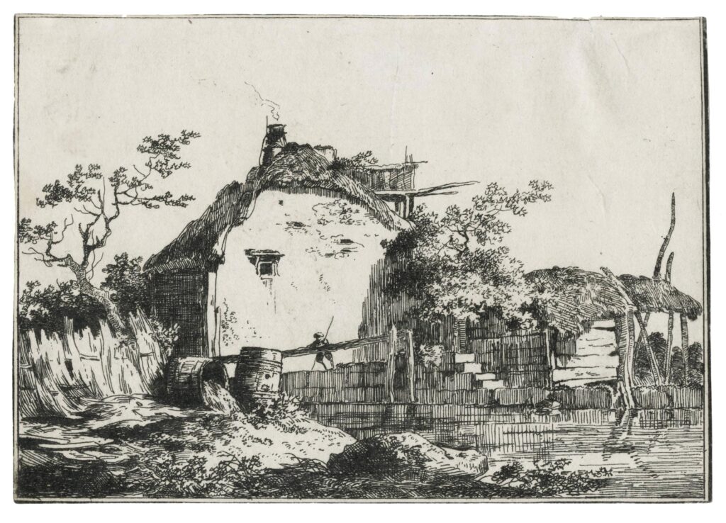 Moreau l’ancien – Chaumière au bord de l’eau