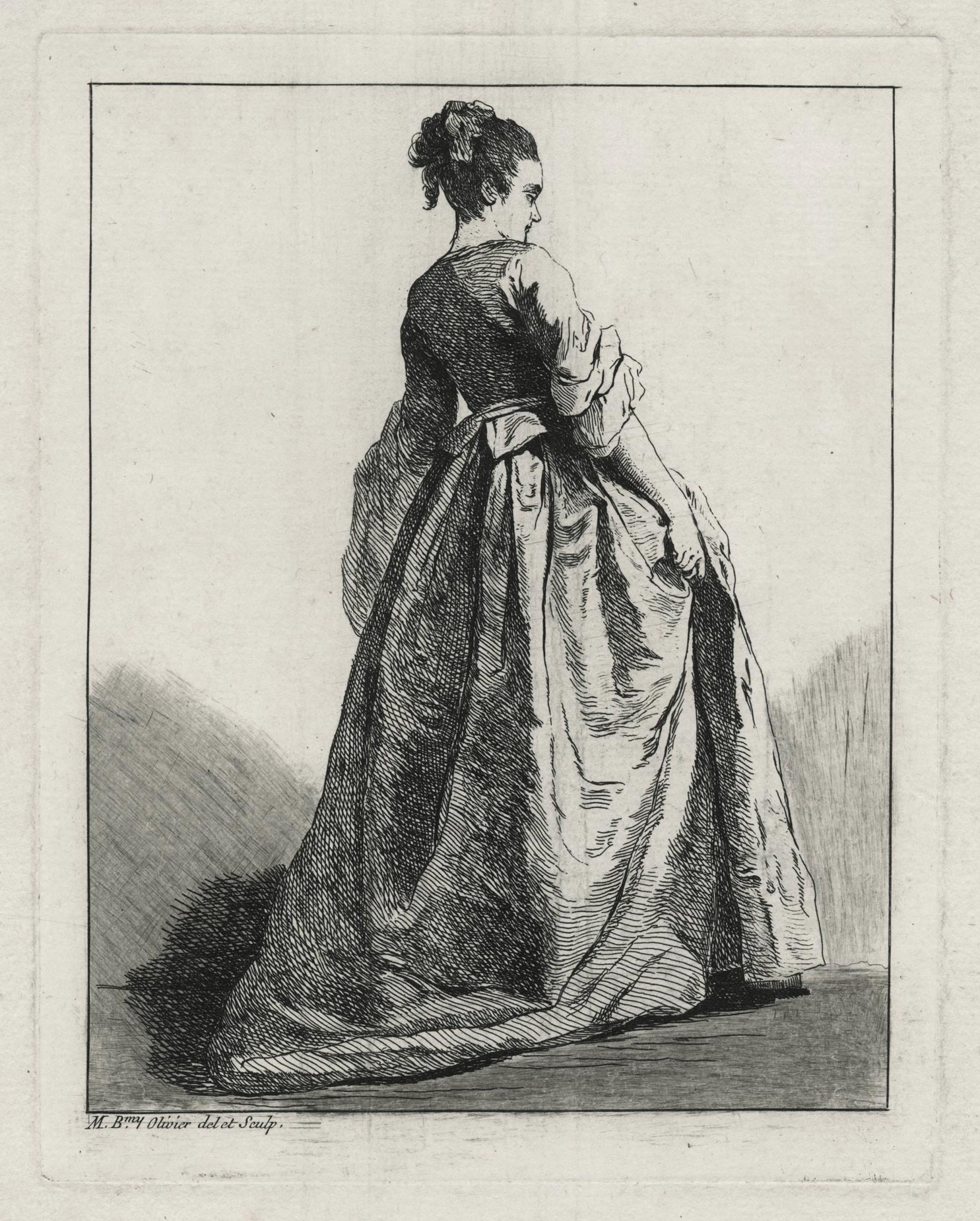 Young woman combed with a ribbon bow