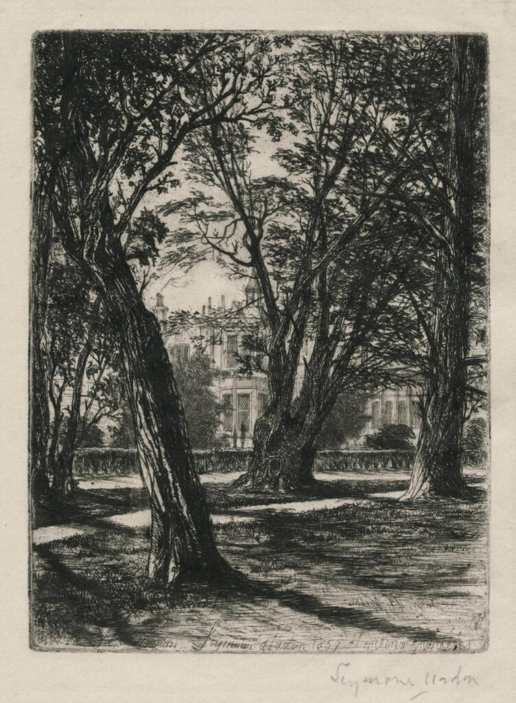 Haden – Kensington Gardens (L’habitation de Lord Harrington vue des jardins de Kensington)