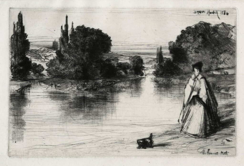 Haden – The Towing path (La promenade au bord de l’eau)