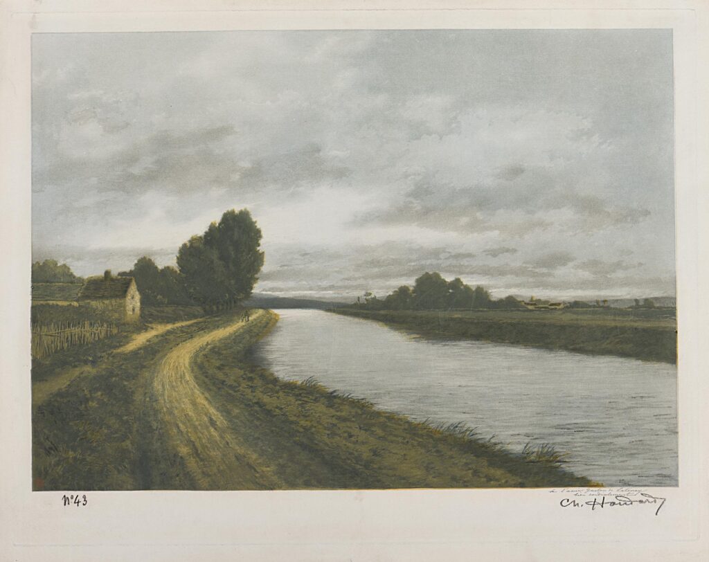 Houdard – Ciel nuageux au bord d’une rivière