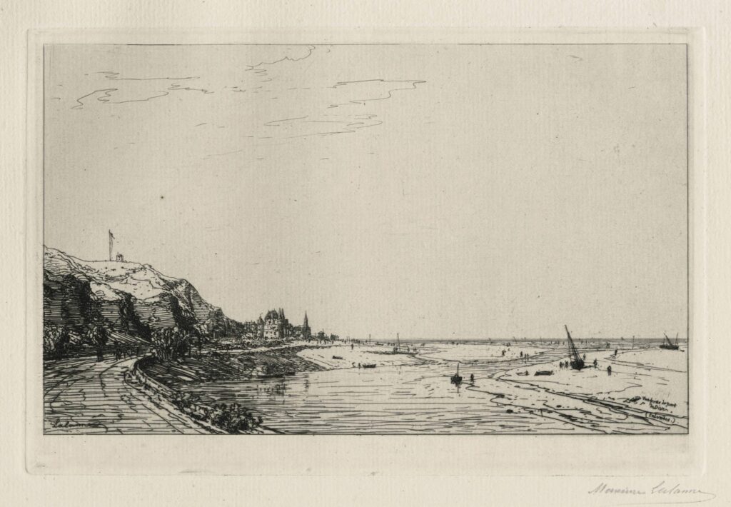 Lalanne – Vue prise du port de Dives (Calvados)