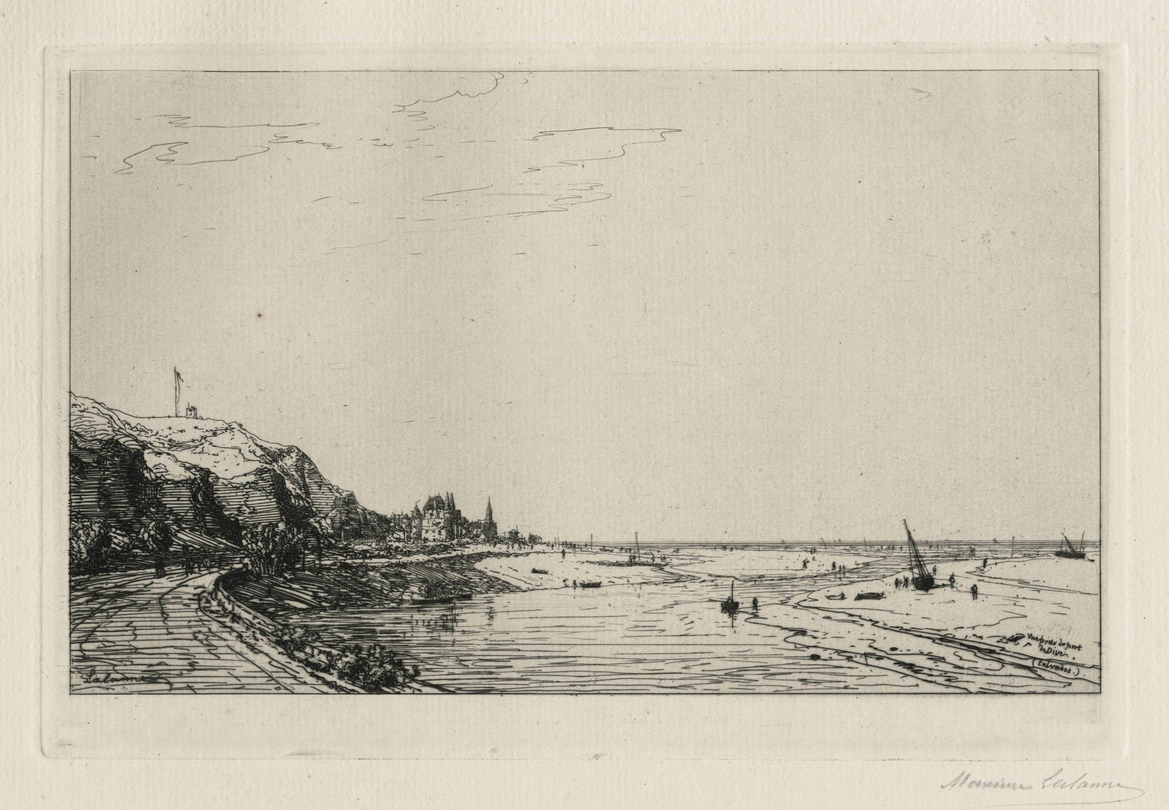 Vue prise du port de Dives (Calvados)