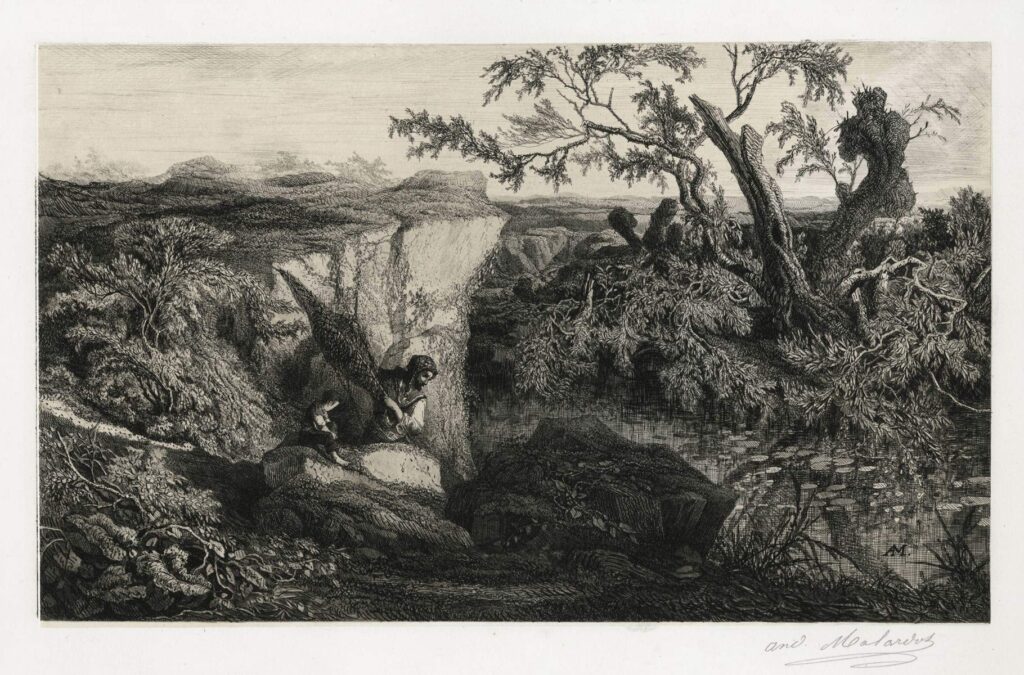 Malardot – Pêcheur lançant son filet