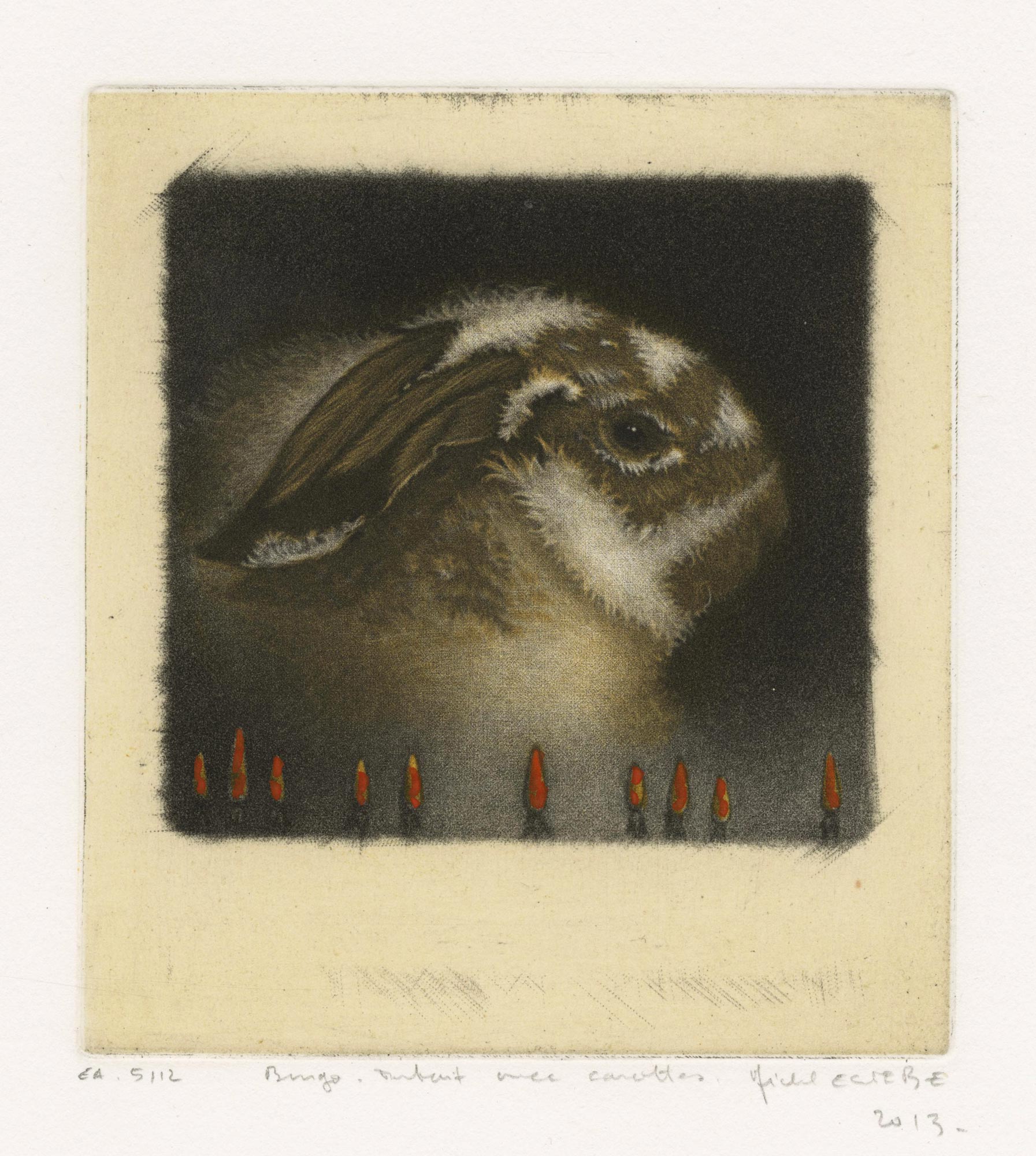 Bingo. Portrait with carotts