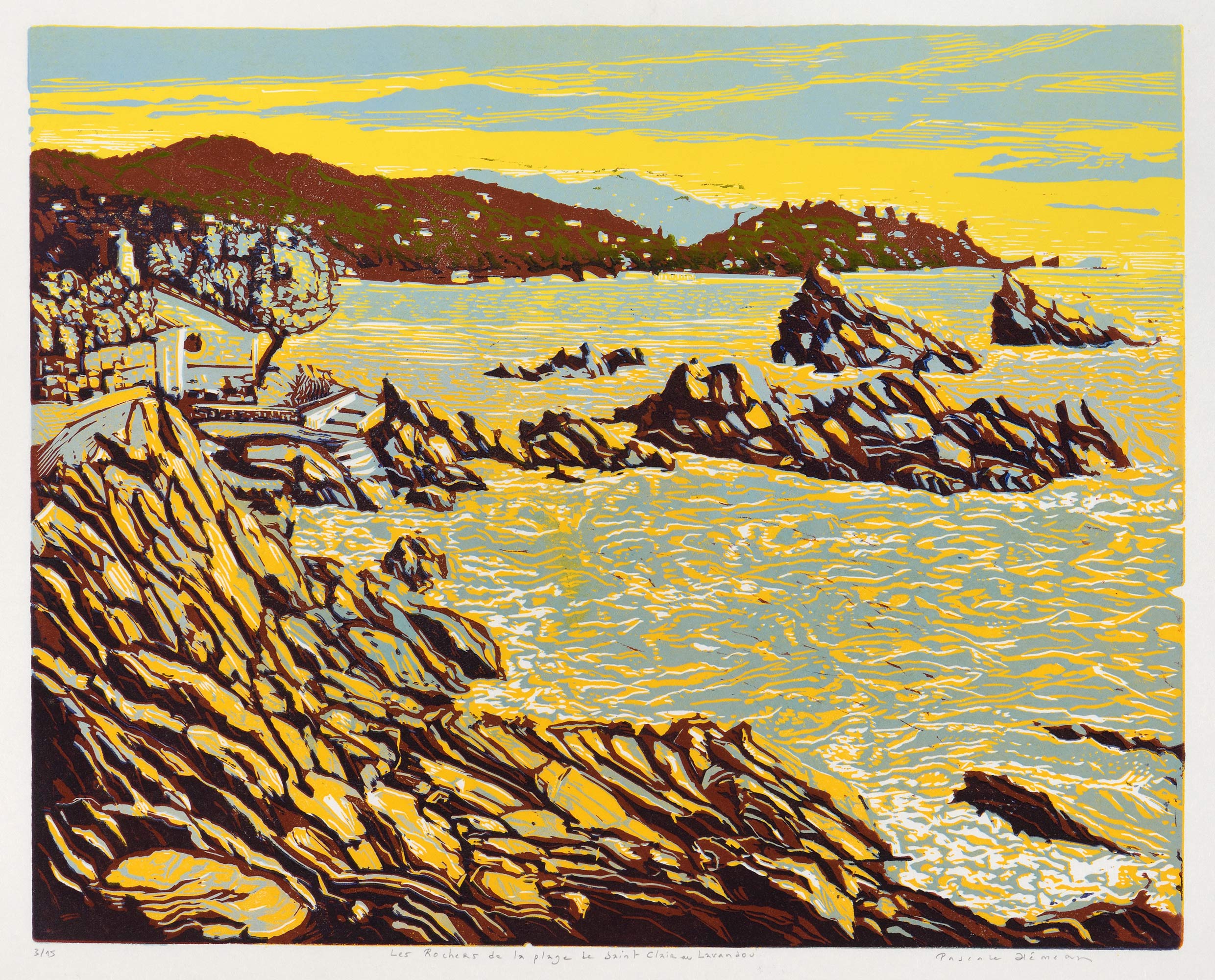 HÉMERY Pascale — The rocks of the beach Le Saint Clair in Lavandou