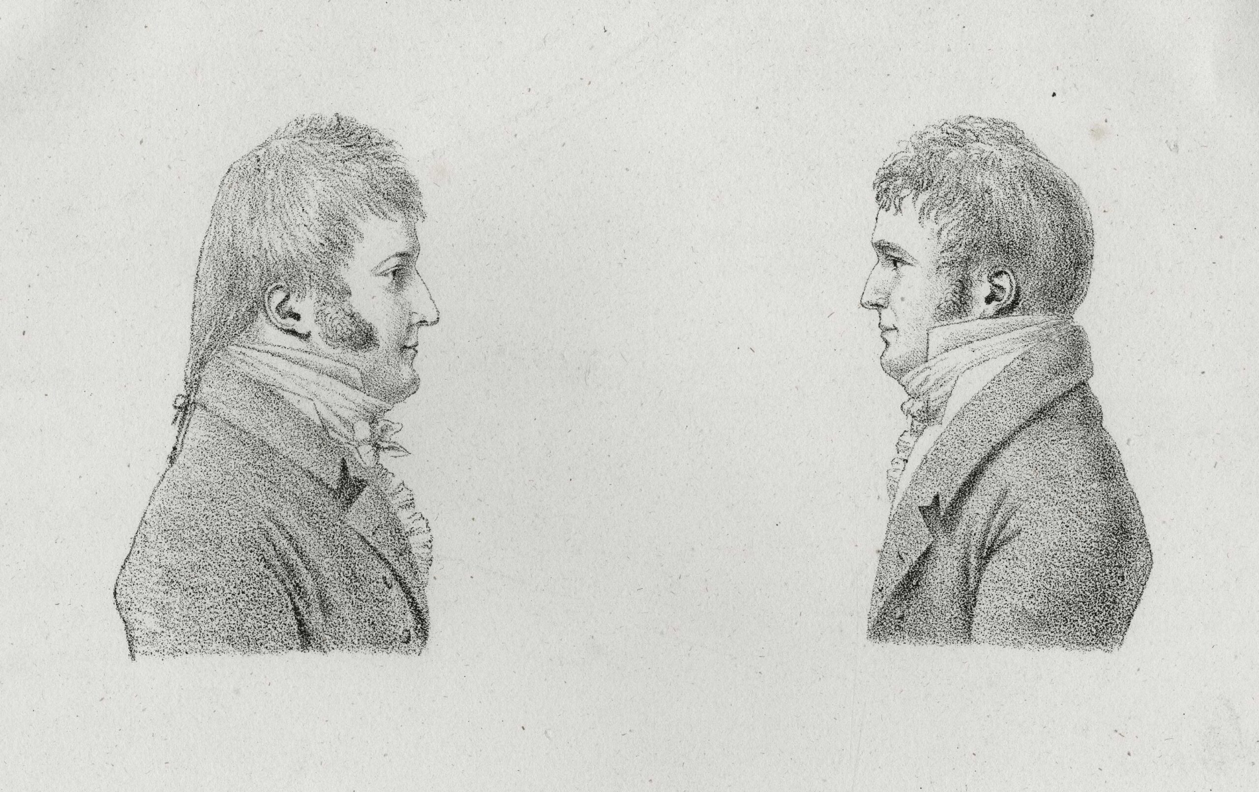 Autoportrait avec son frère aîné, le duc d'Orléans, futur roi Louis-Philippe