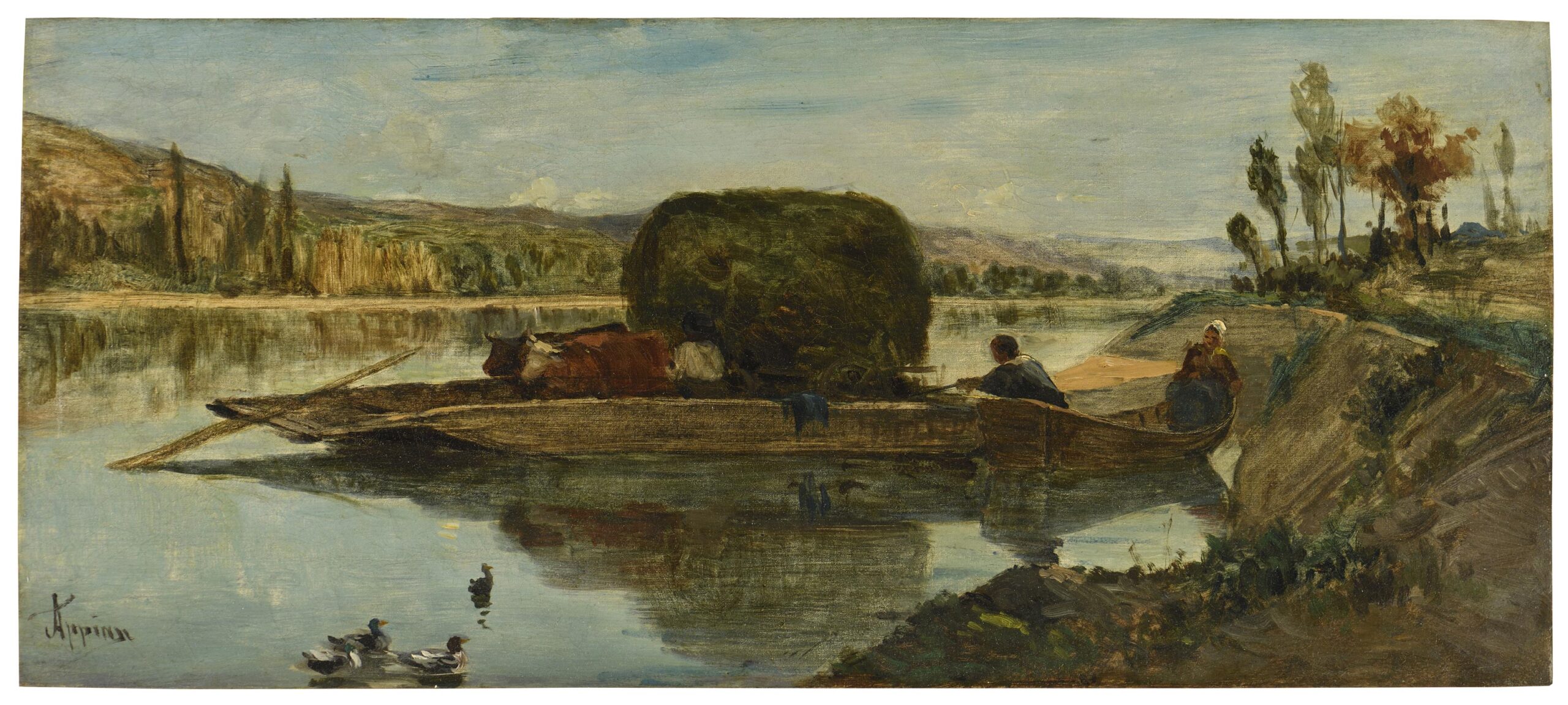 Le passage du bac à Rix