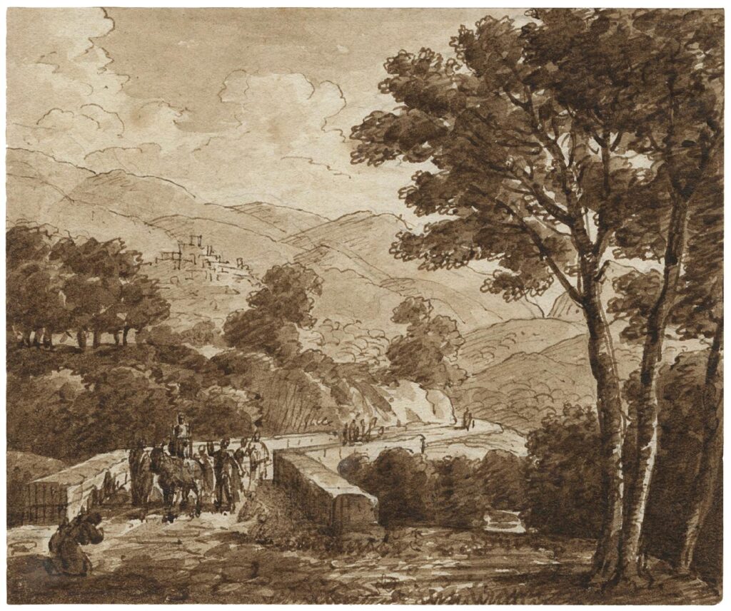 Ecole française XIXe – Paysage d’Italie