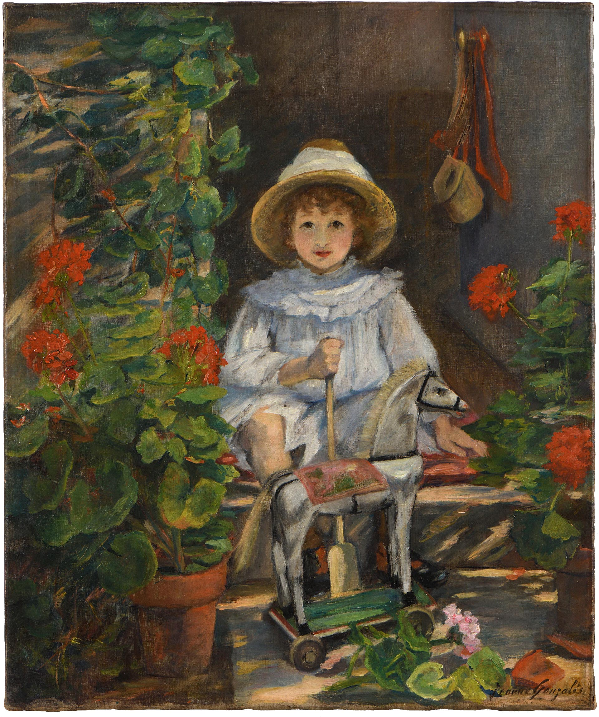 Portrait of Jean Guérard in a garden