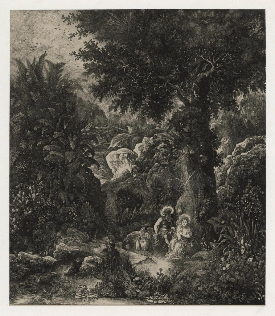 Bresdin – Le Repos en Egypte à l’âne bâté